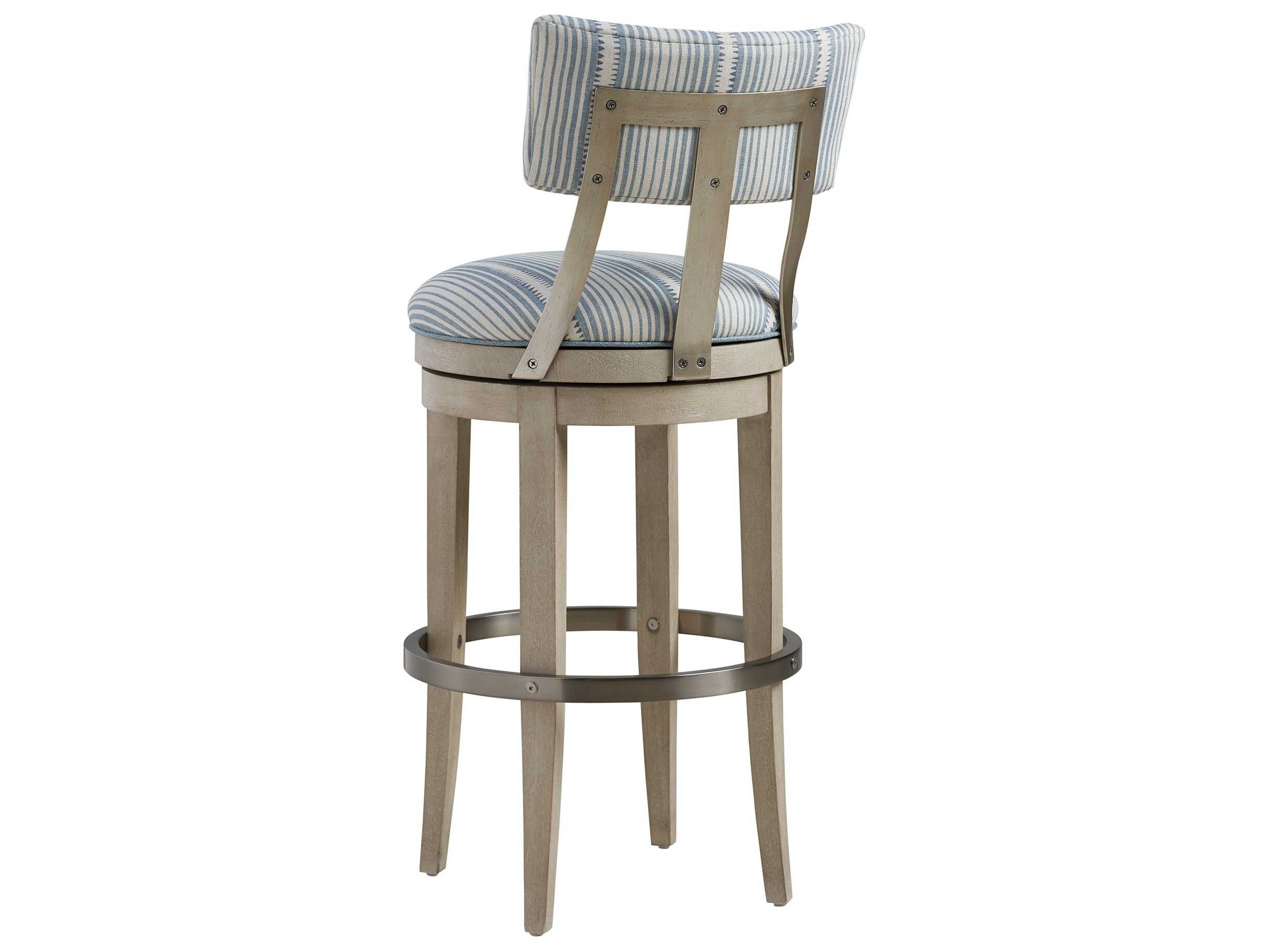 Barclay Butera Malibu Cliffside Dune Upholstered Swivel Bar Stool