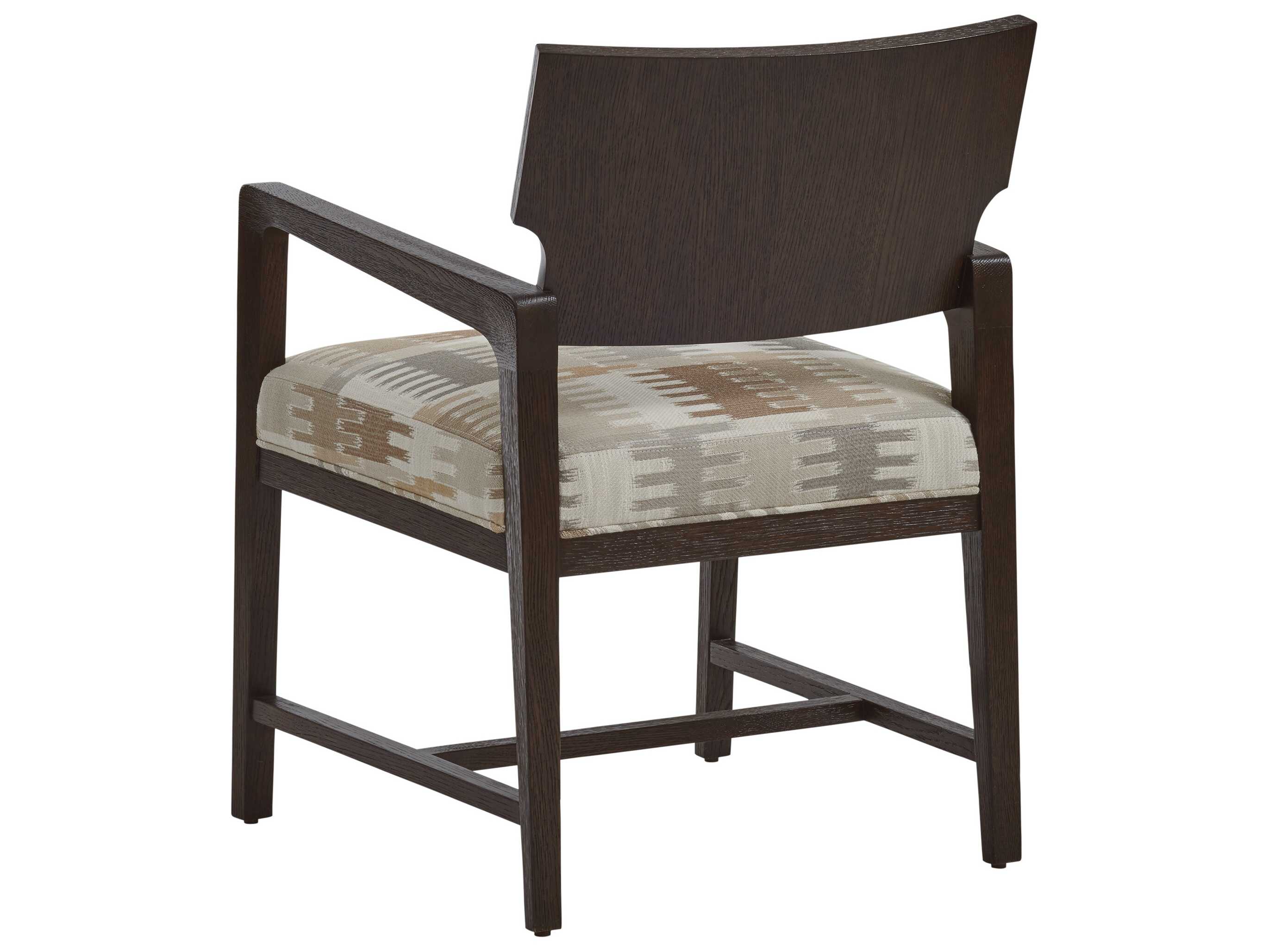 Barclay Butera Park City Highland Brown Upholstered Arm Dining Chair