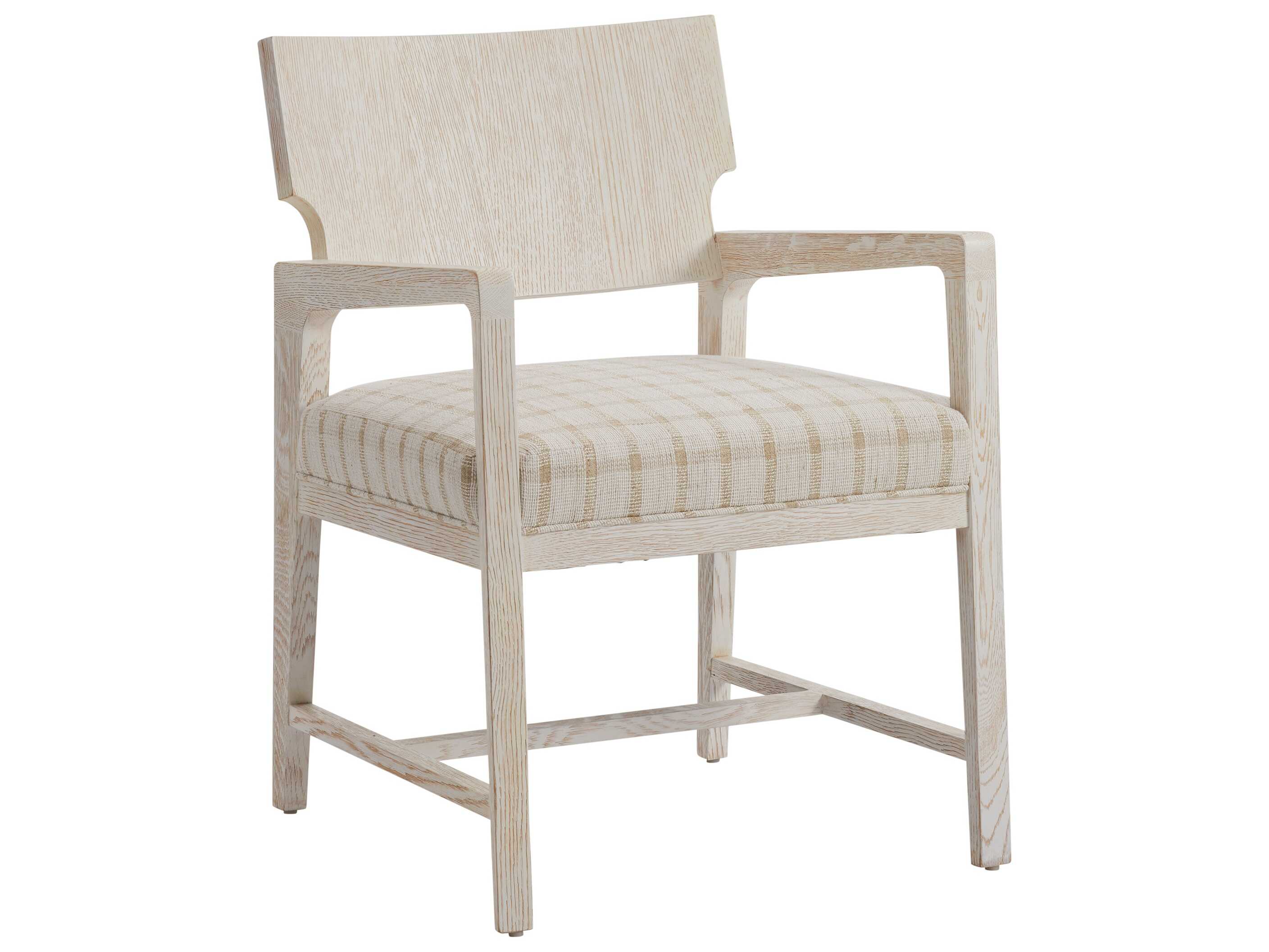 Barclay Butera Carmel Ridgewood Beige Upholstered Arm Dining Chair