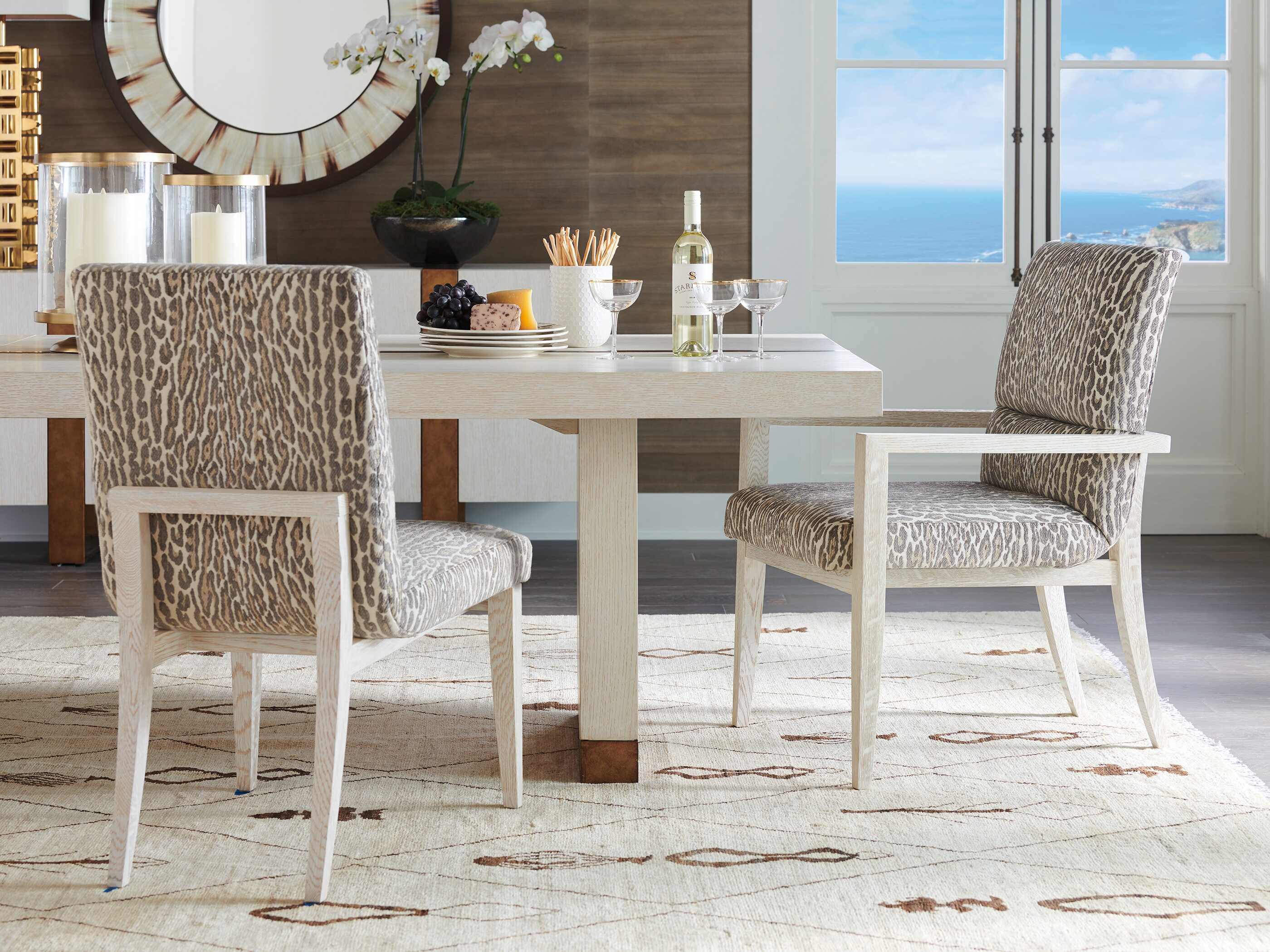 Barclay Butera Carmel Palmero Brown Upholstered Armless Dining Chair