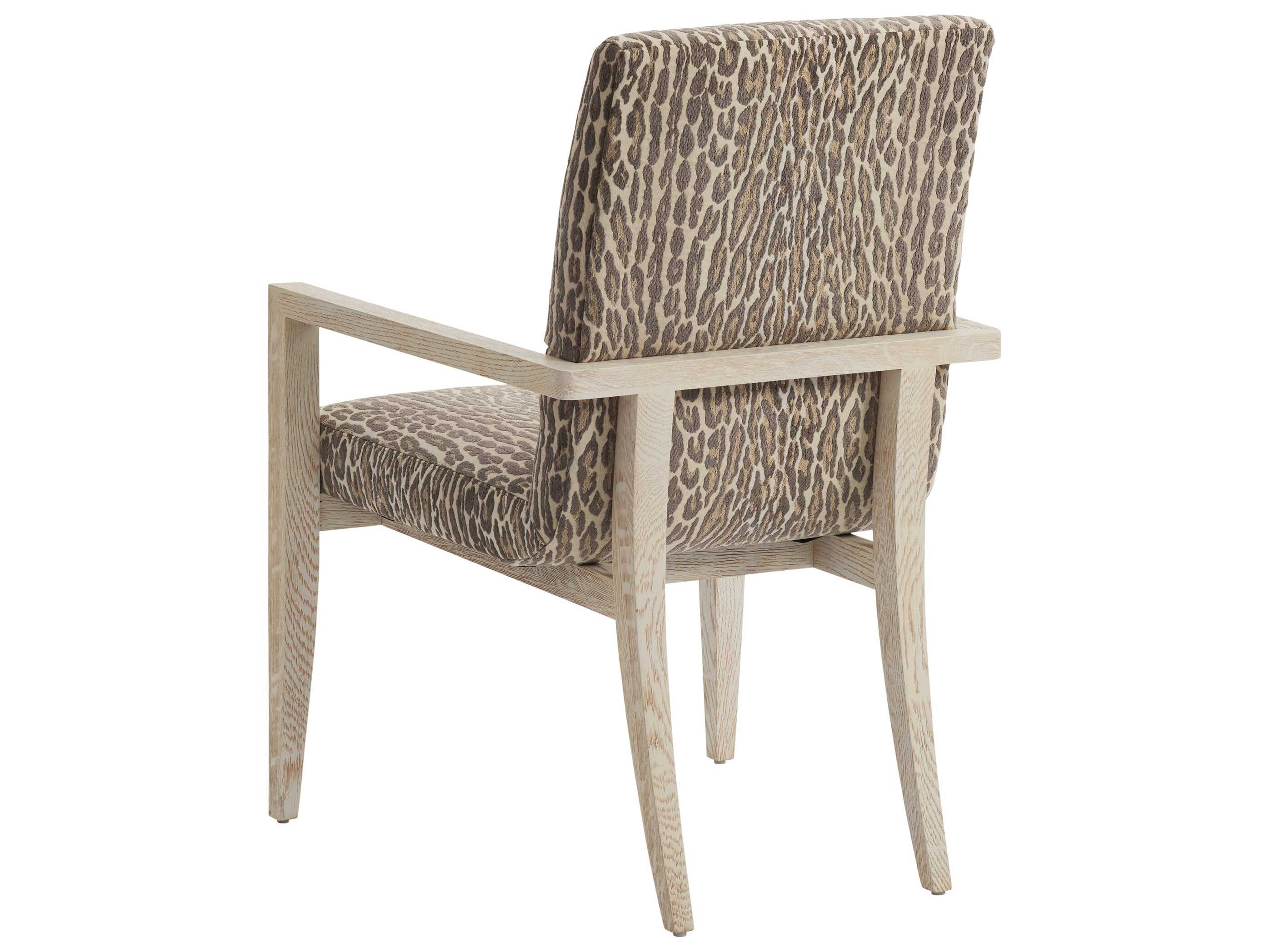 Barclay Butera Carmel Palmero Brown Upholstered Arm Dining Chair