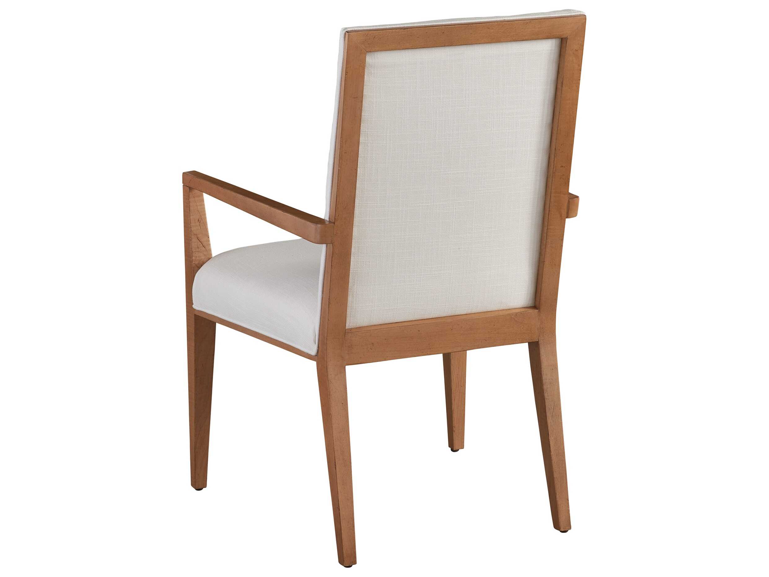 Barclay Butera Laguna Mosaic White Upholstered Arm Dining Chair