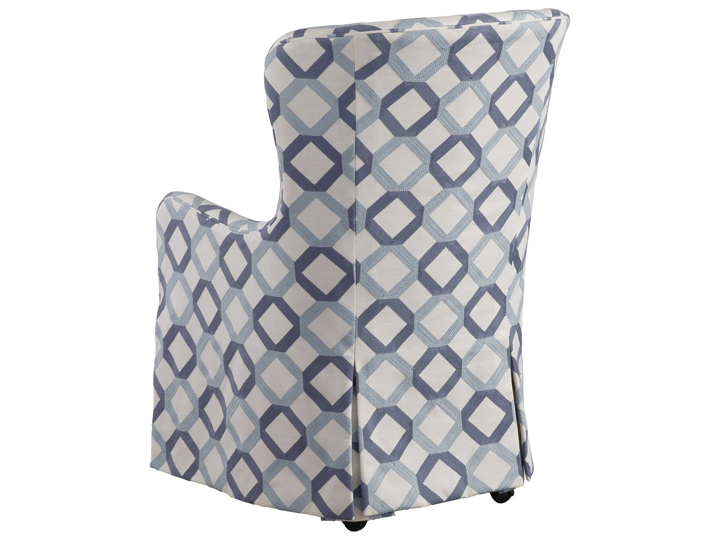 Barclay Butera Laguna Aliso Blue Upholstered Arm Dining Chair