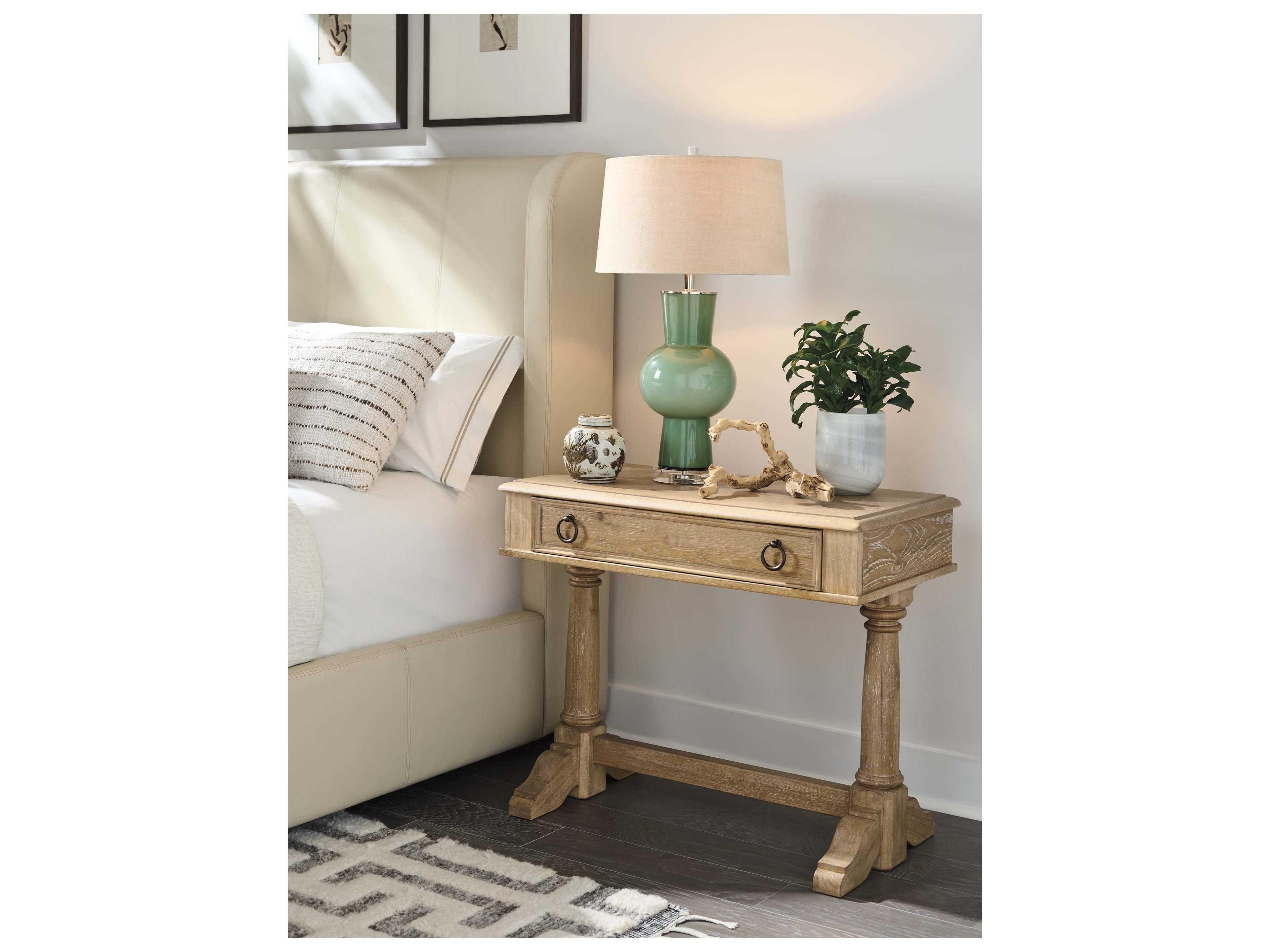 Barclay Butera Montecito Filmore 1-Drawer Beige Nightstand