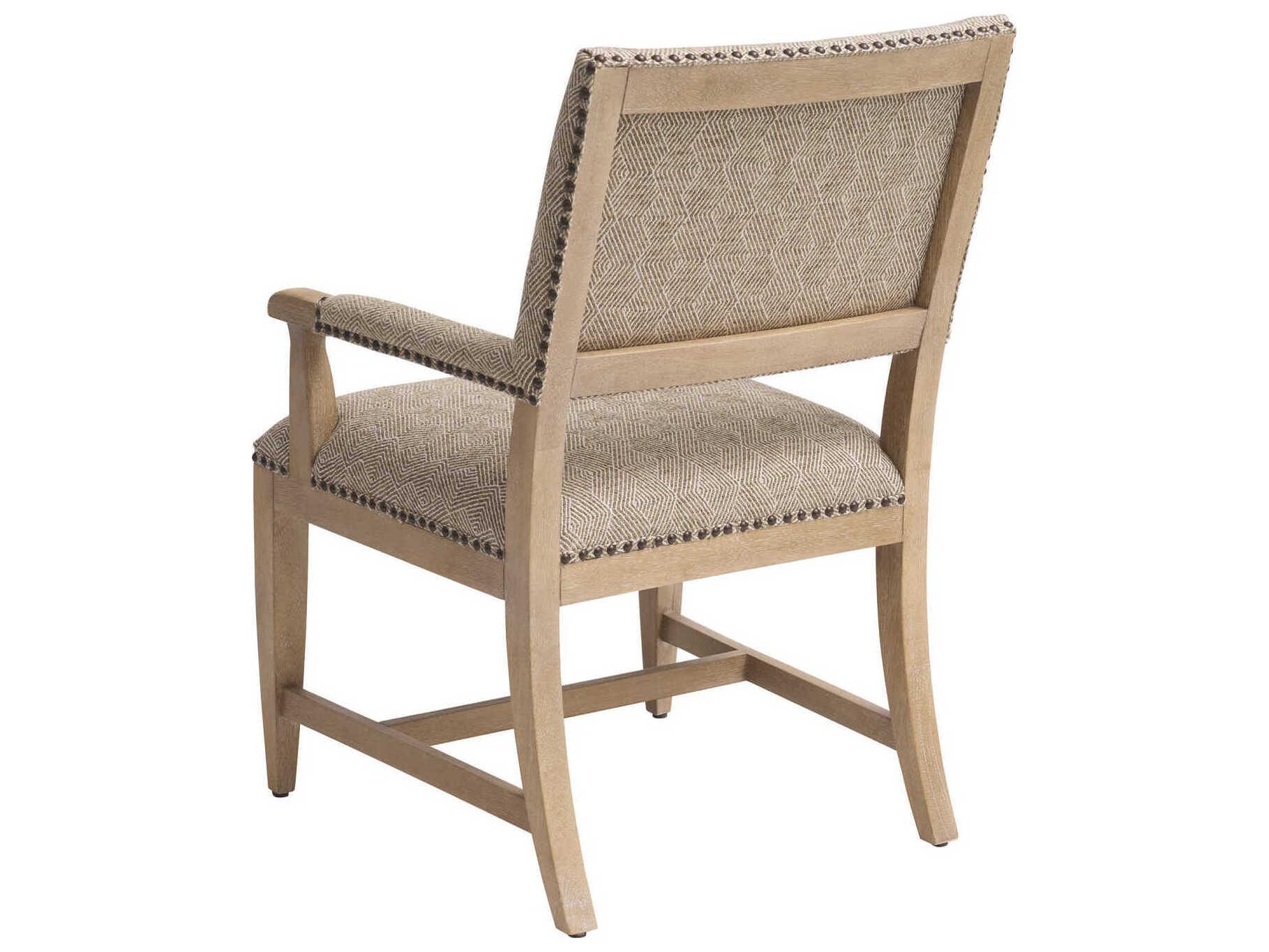 Barclay Butera Montecito Colburn Brown Upholstered Arm Dining Chair