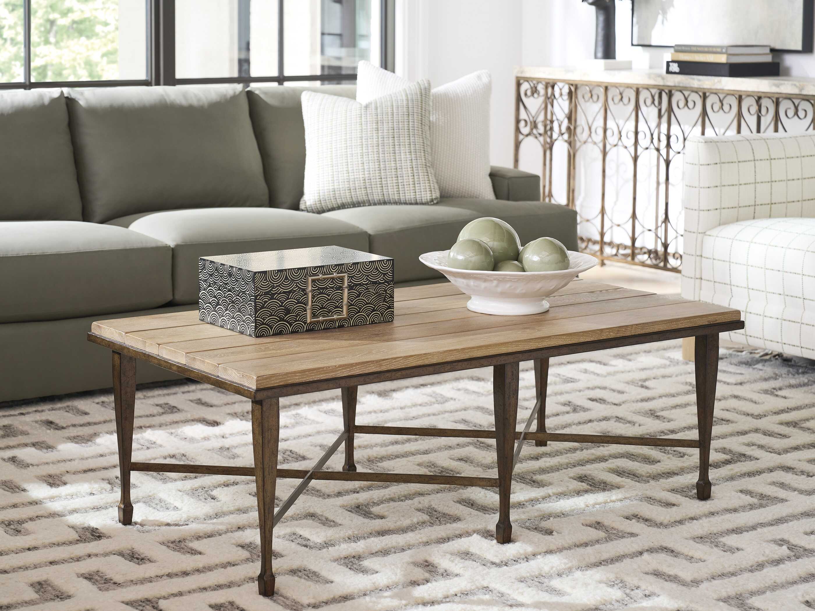 Barclay Butera Montecito Catalonia Rectangular Wood Coffee Table