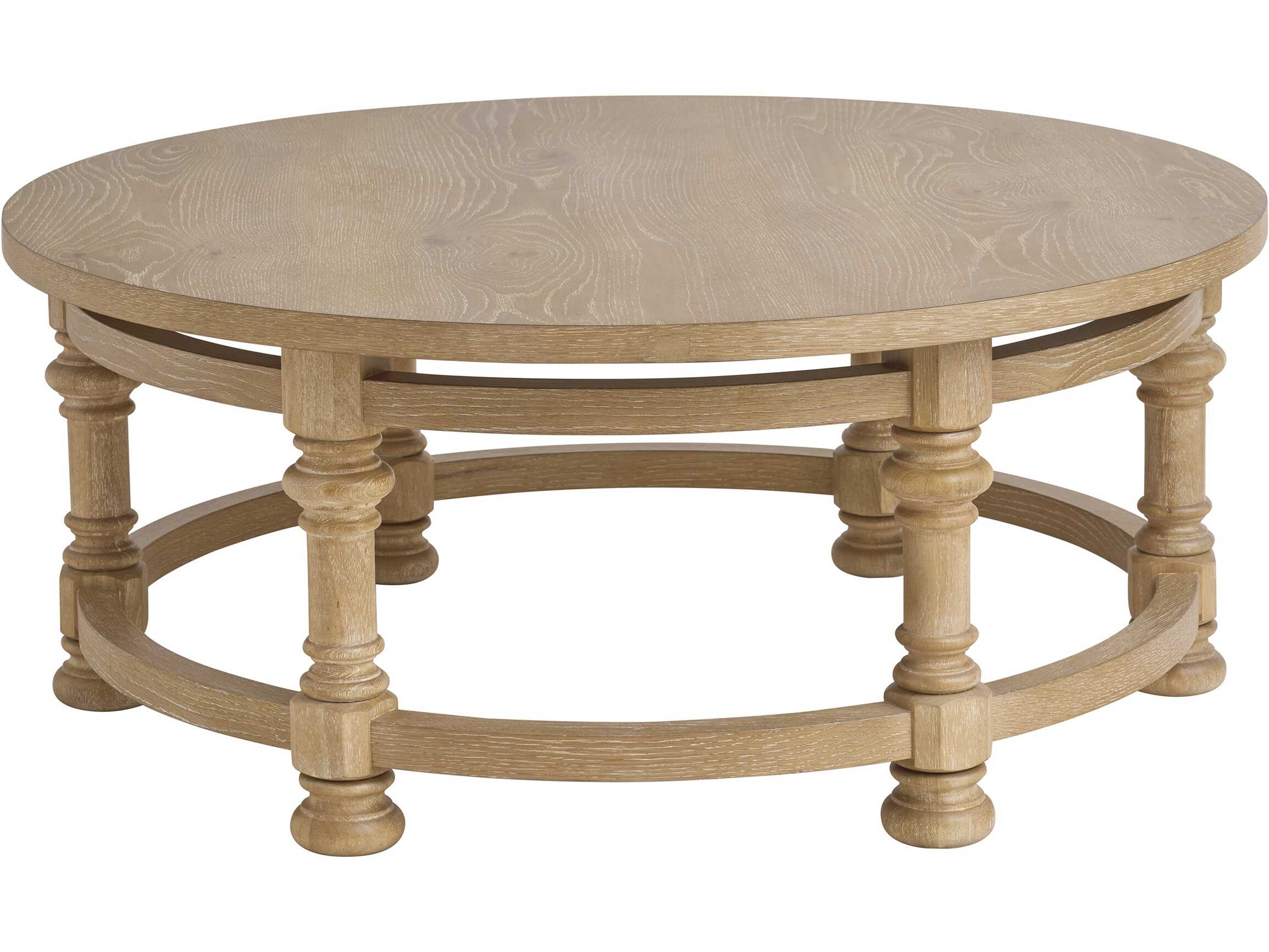 Barclay Butera Montecito Hollister Round Wood Coffee Table