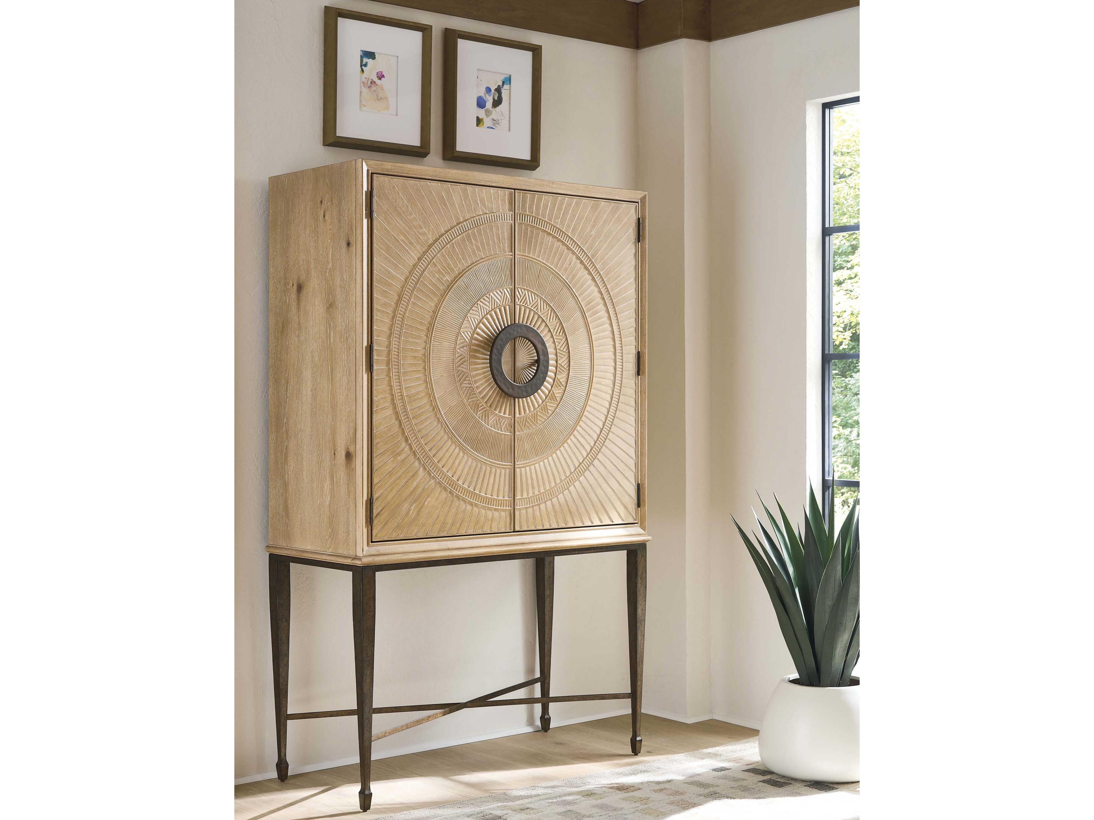 Barclay Butera Montecito Hammond Brown Bar Cabinet