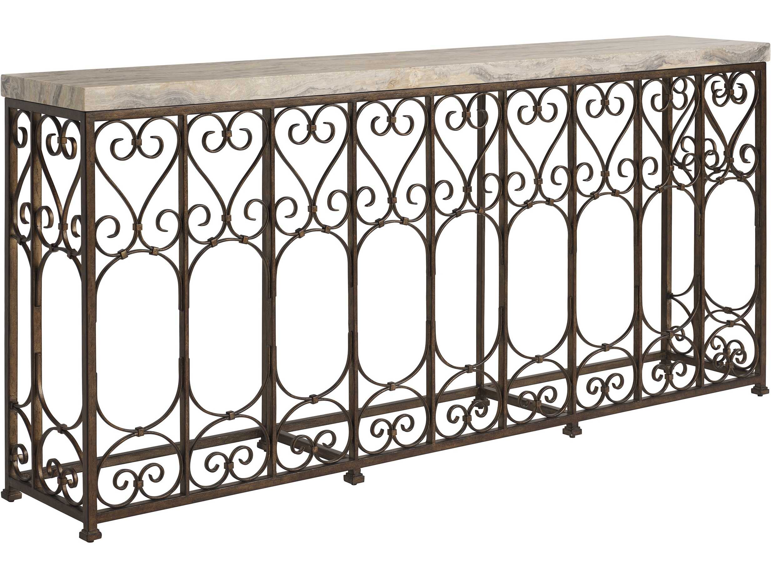 Barclay Butera Montecito Fletcher Rectangular Stone Console Table