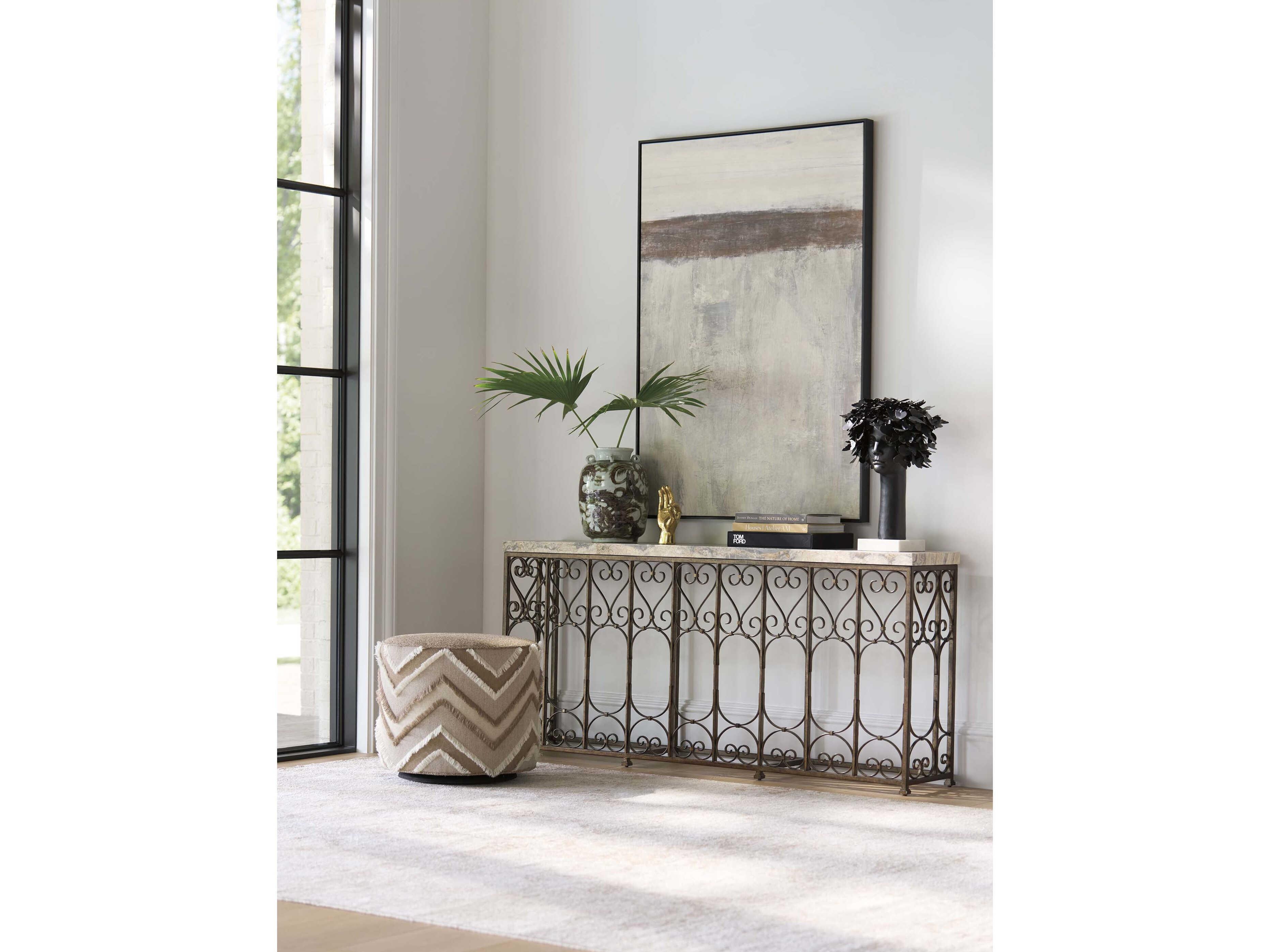 Barclay Butera Montecito Fletcher Rectangular Stone Console Table