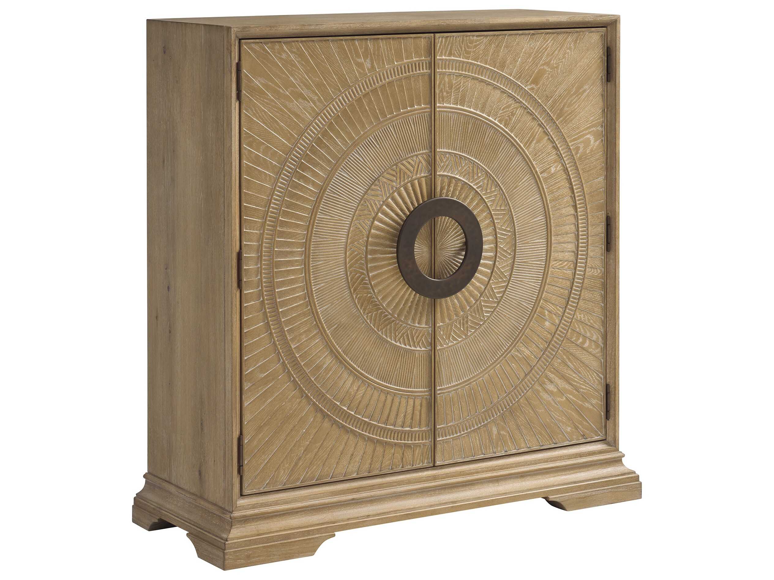 Barclay Butera Montecito Sherwood Brown Oak Wood Accent Chest