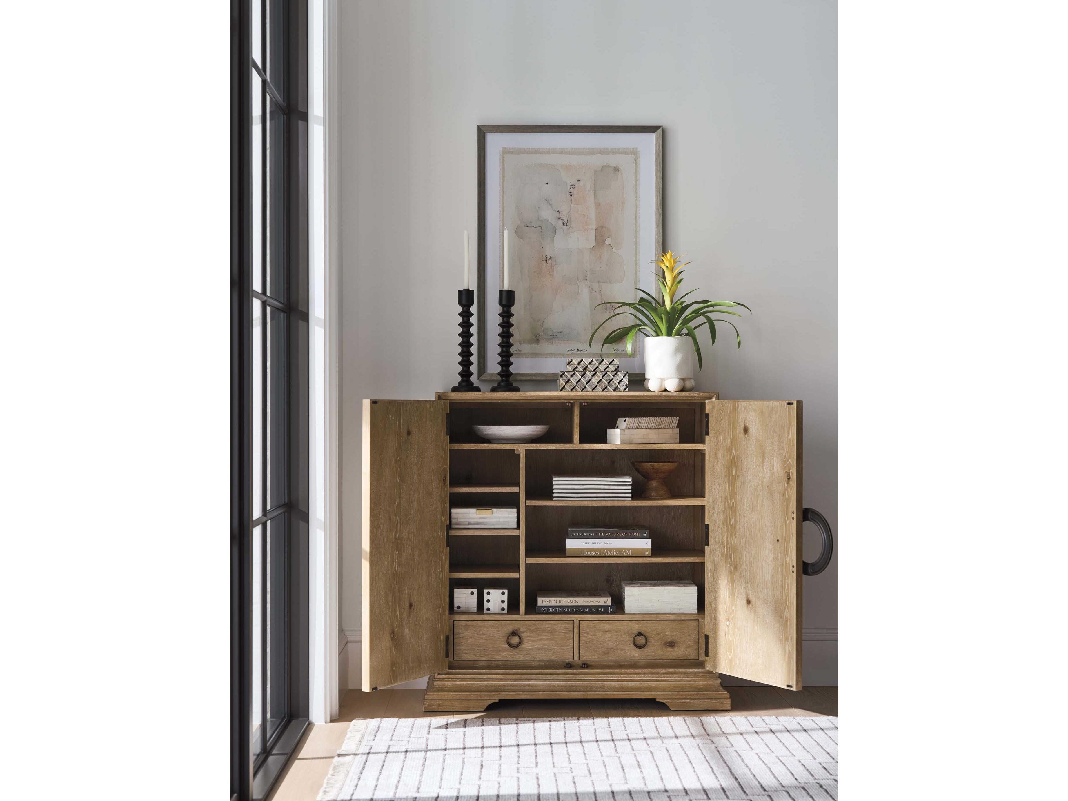 Barclay Butera Montecito Sherwood Brown Oak Wood Accent Chest