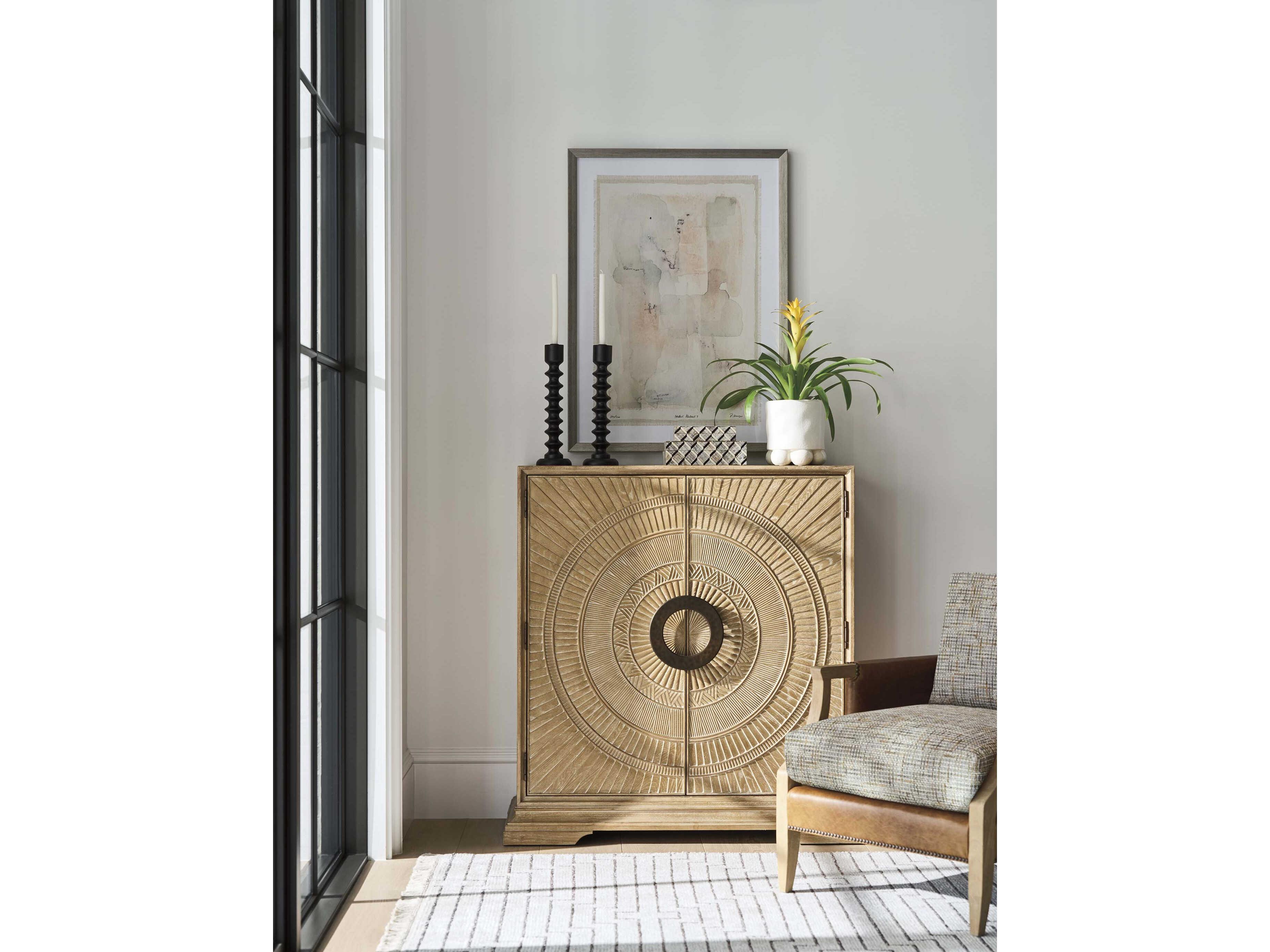 Barclay Butera Montecito Sherwood Brown Oak Wood Accent Chest