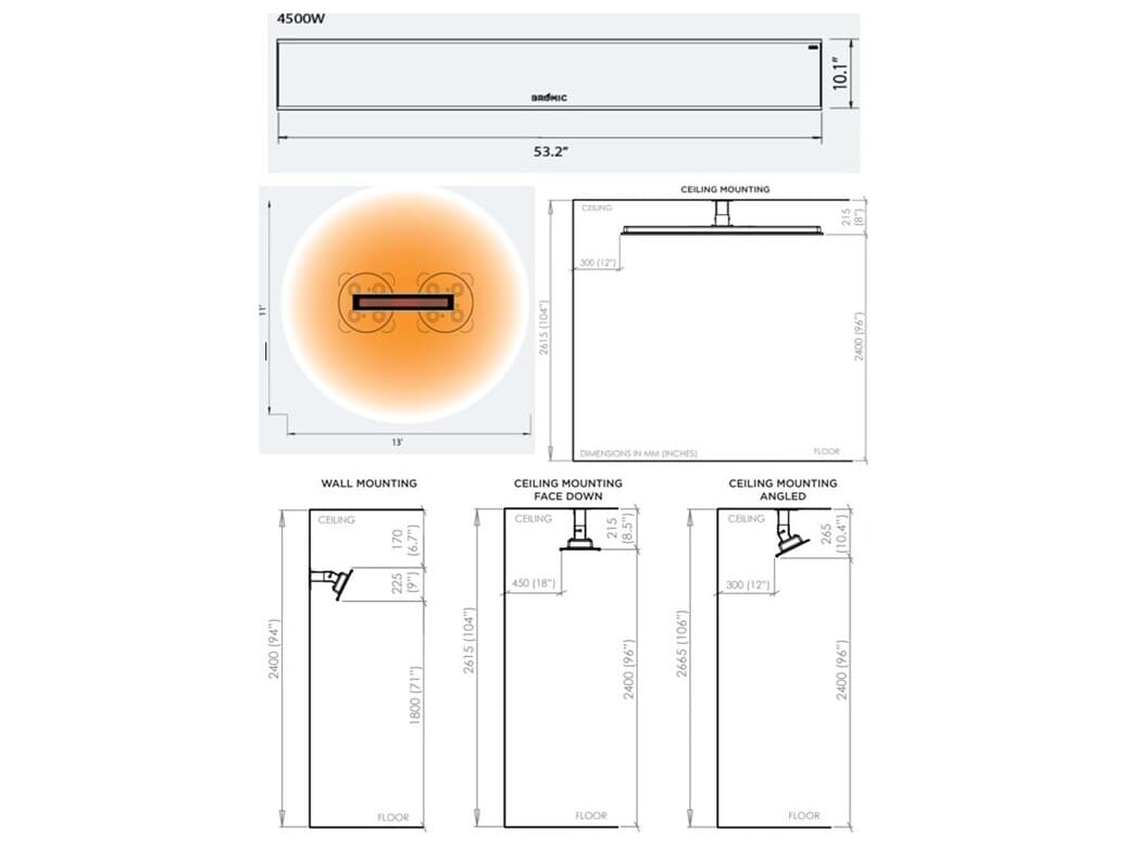 Bromic Heating Platinum Smart-Heat Electric Marine 4500W 220-240V Black