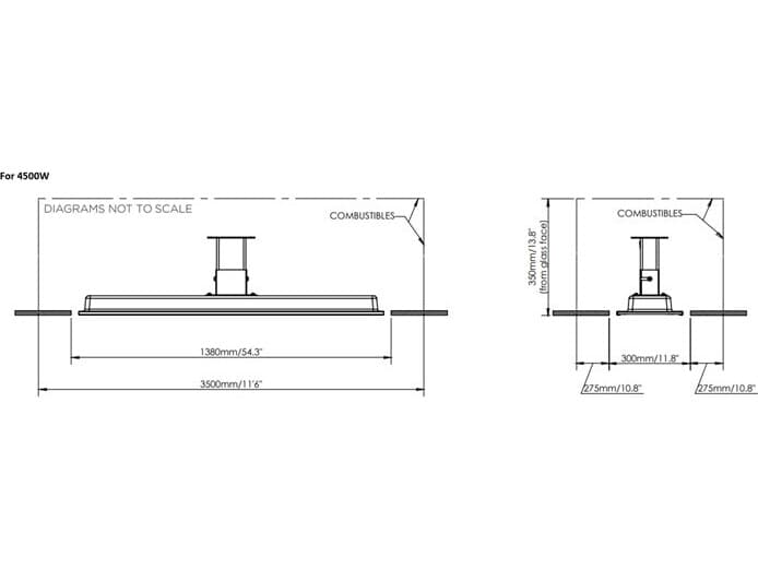 Bromic Heating Platinum Smart-Heat Electric Marine Acessories 4500W Ceiling Recess Kit