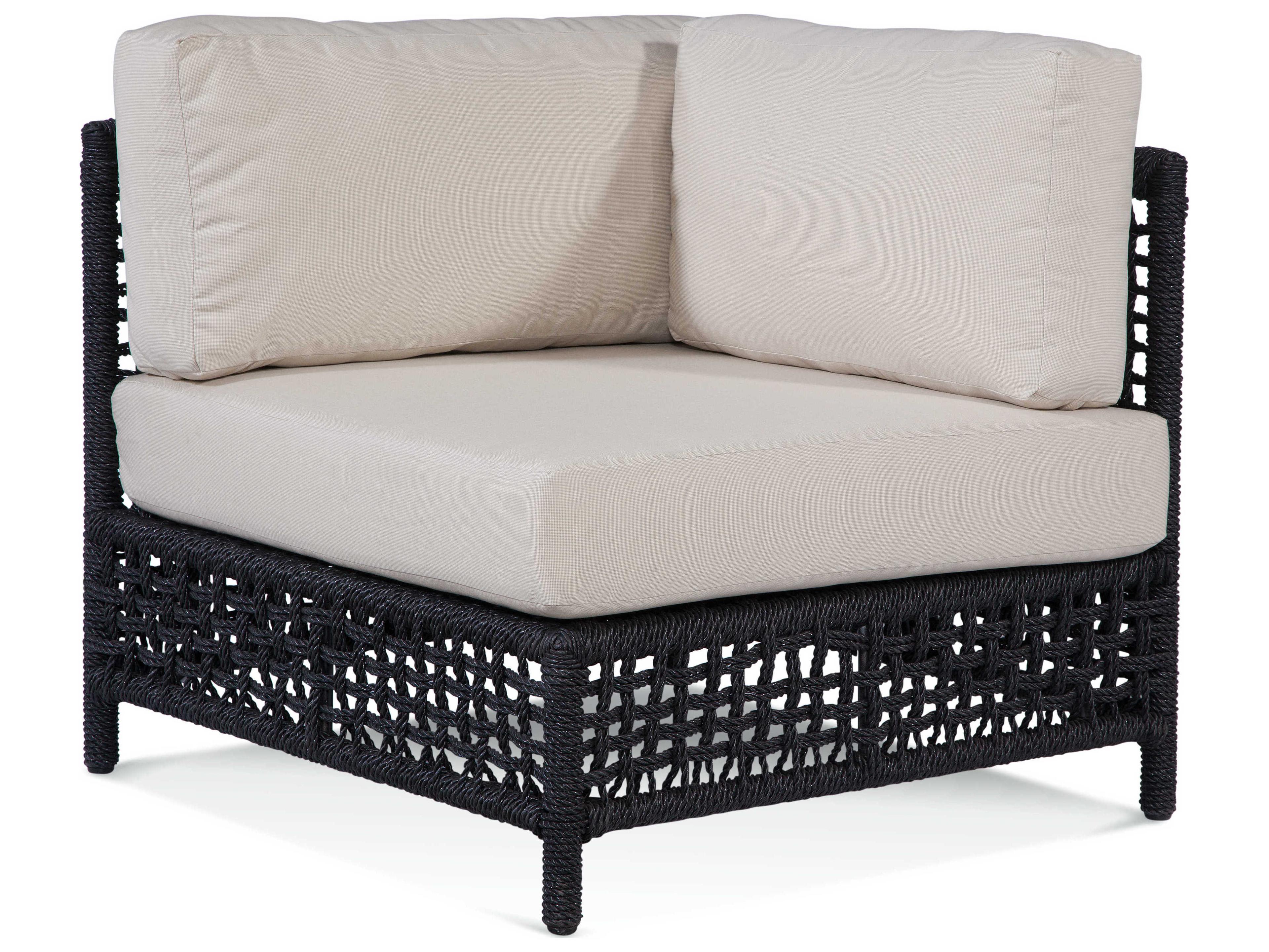 Braxton Culler Outdoor Bayside Black Corner Lounge Chair with Cushion