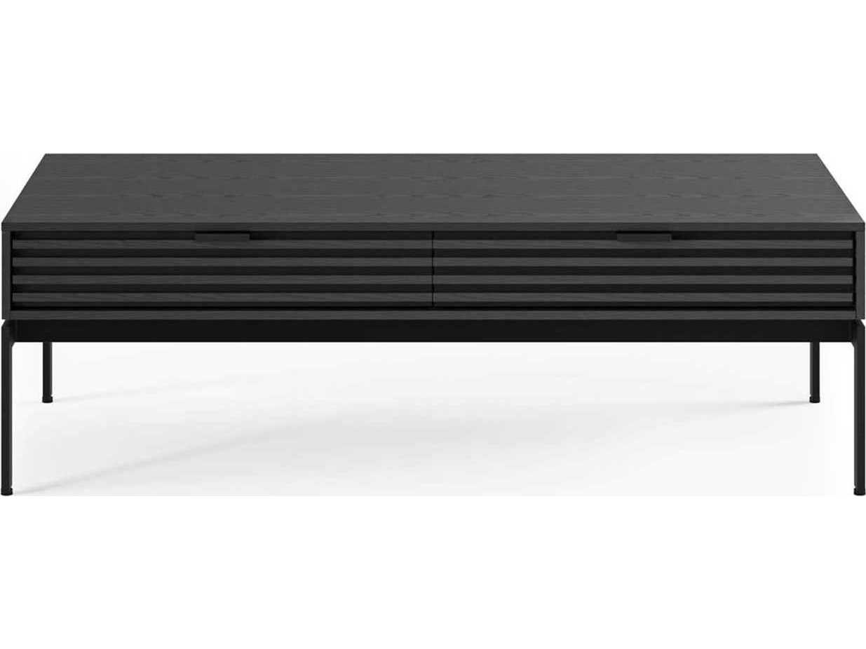 BDI Cora Rectangular Wood Ebonized Ash Black Coffee Table