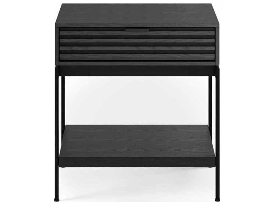 BDI Cora Square Wood Ebonized Ash Black End Table