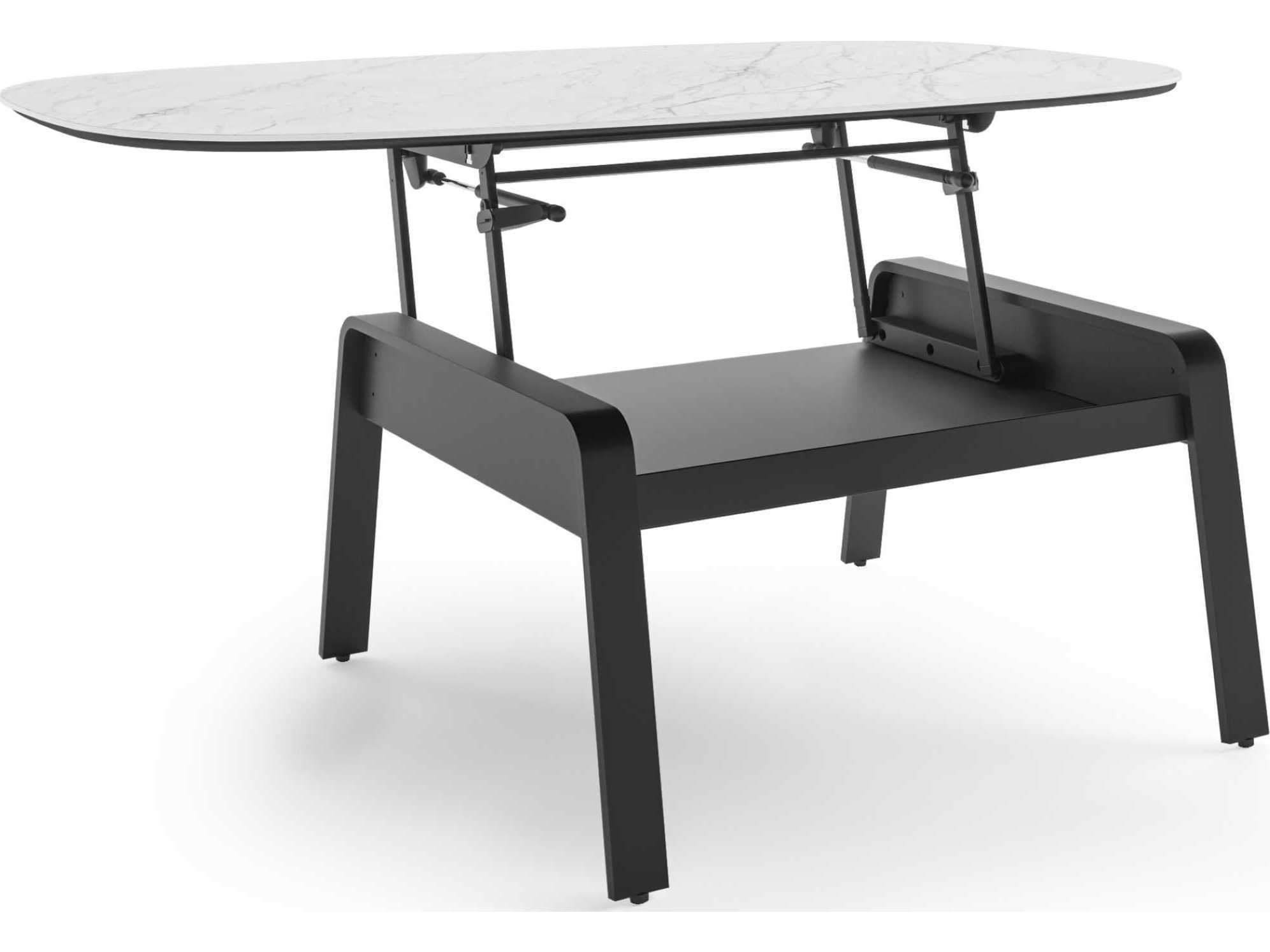 BDI Cloud 9 Rectangular Porcelain Cirrus White Coffee Table