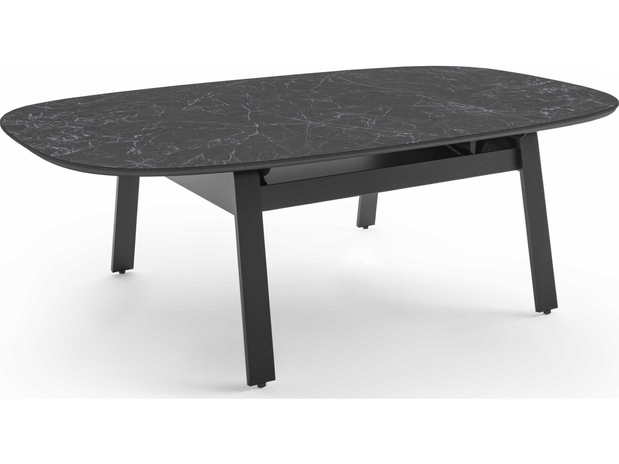 BDI Cloud 9 Rectangular Porcelain Nimbus Black Coffee Table