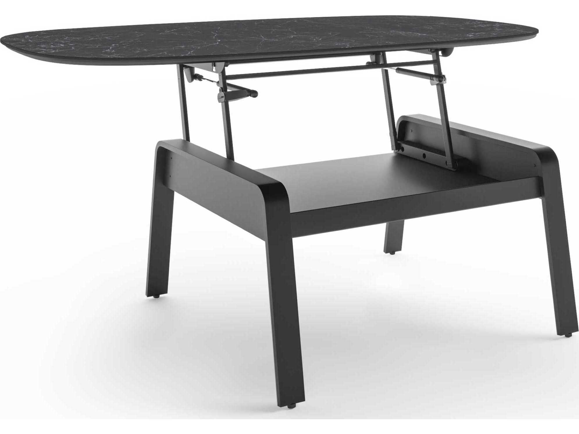 BDI Cloud 9 Rectangular Porcelain Nimbus Black Coffee Table