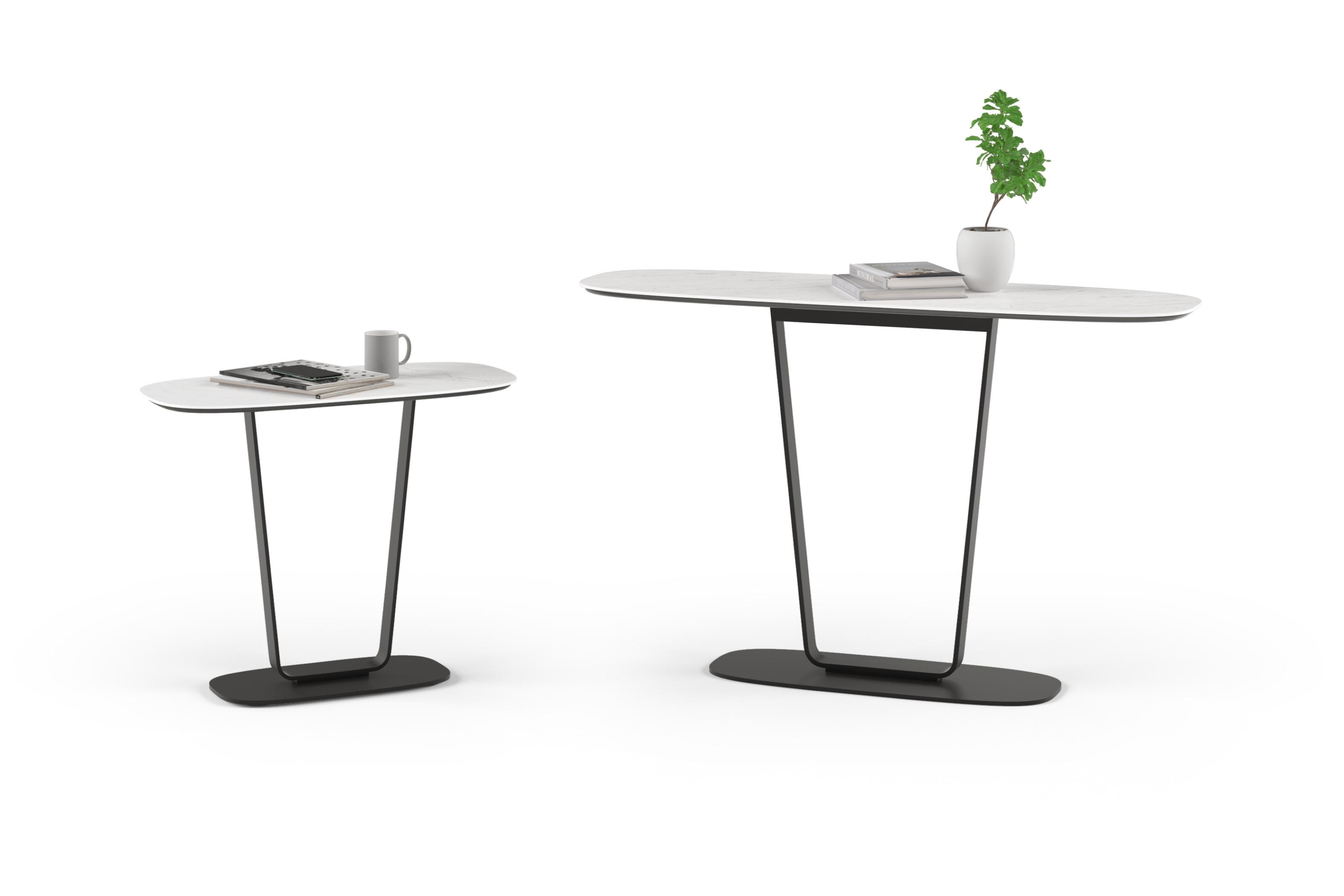 BDI Cloud 9 Rectangular Porcelain Cirrus White Console Table