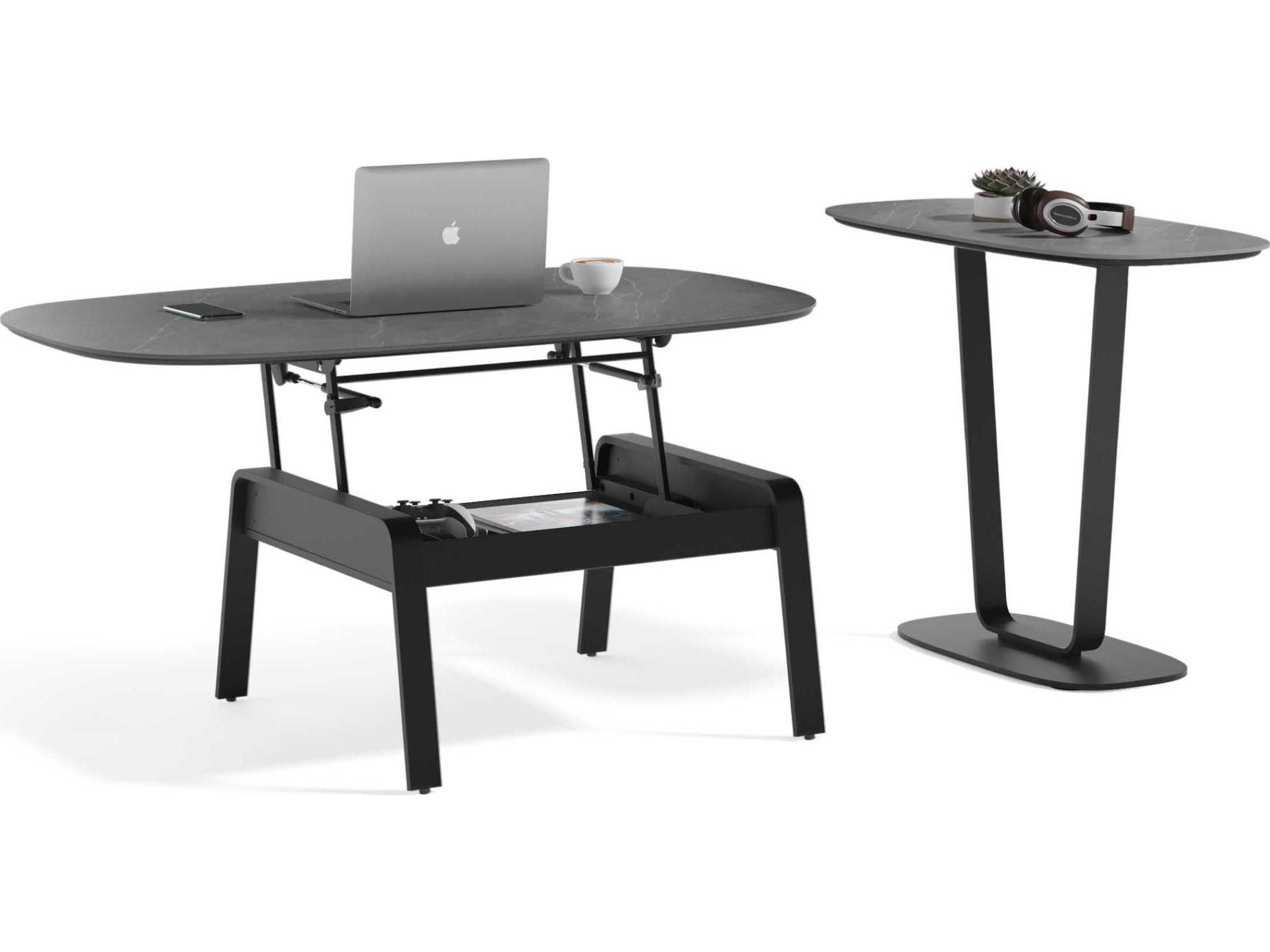 BDI Cloud 9 Rectangular Porcelain Alto Grey End Table