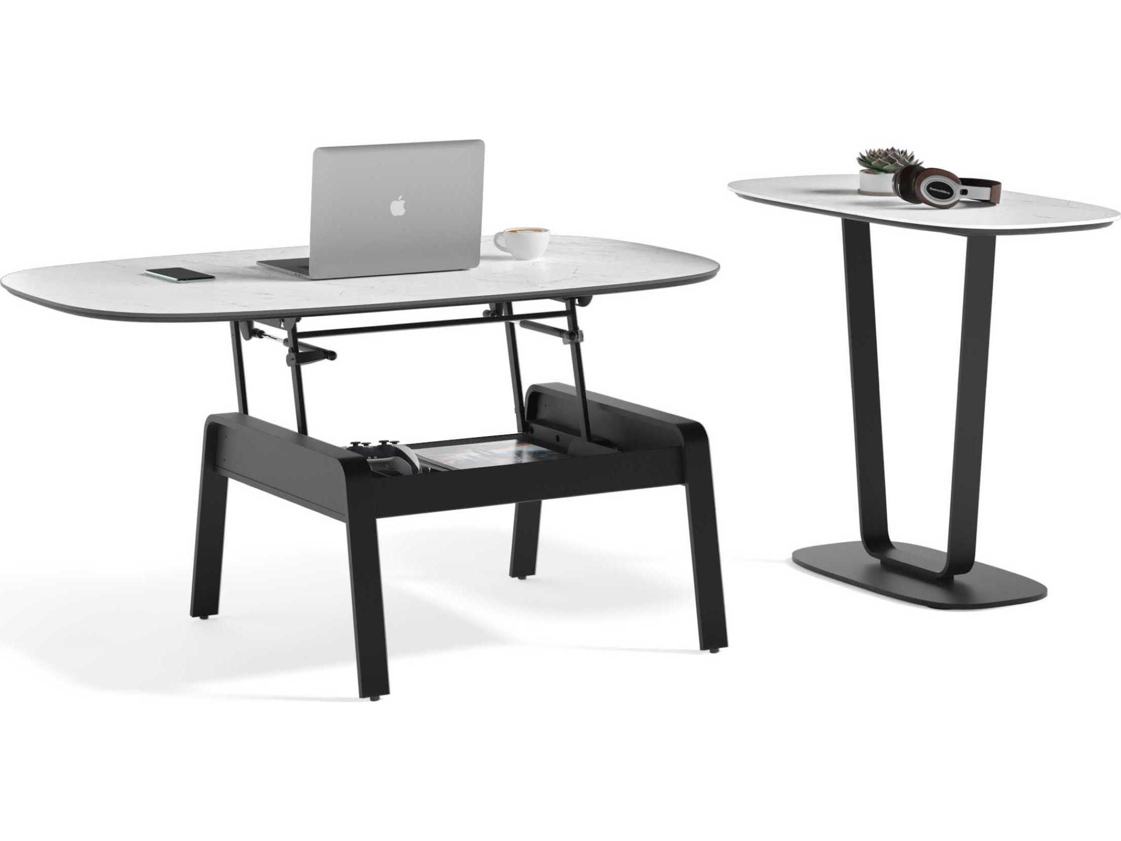 BDI Cloud 9 Rectangular Porcelain Cirrus White End Table