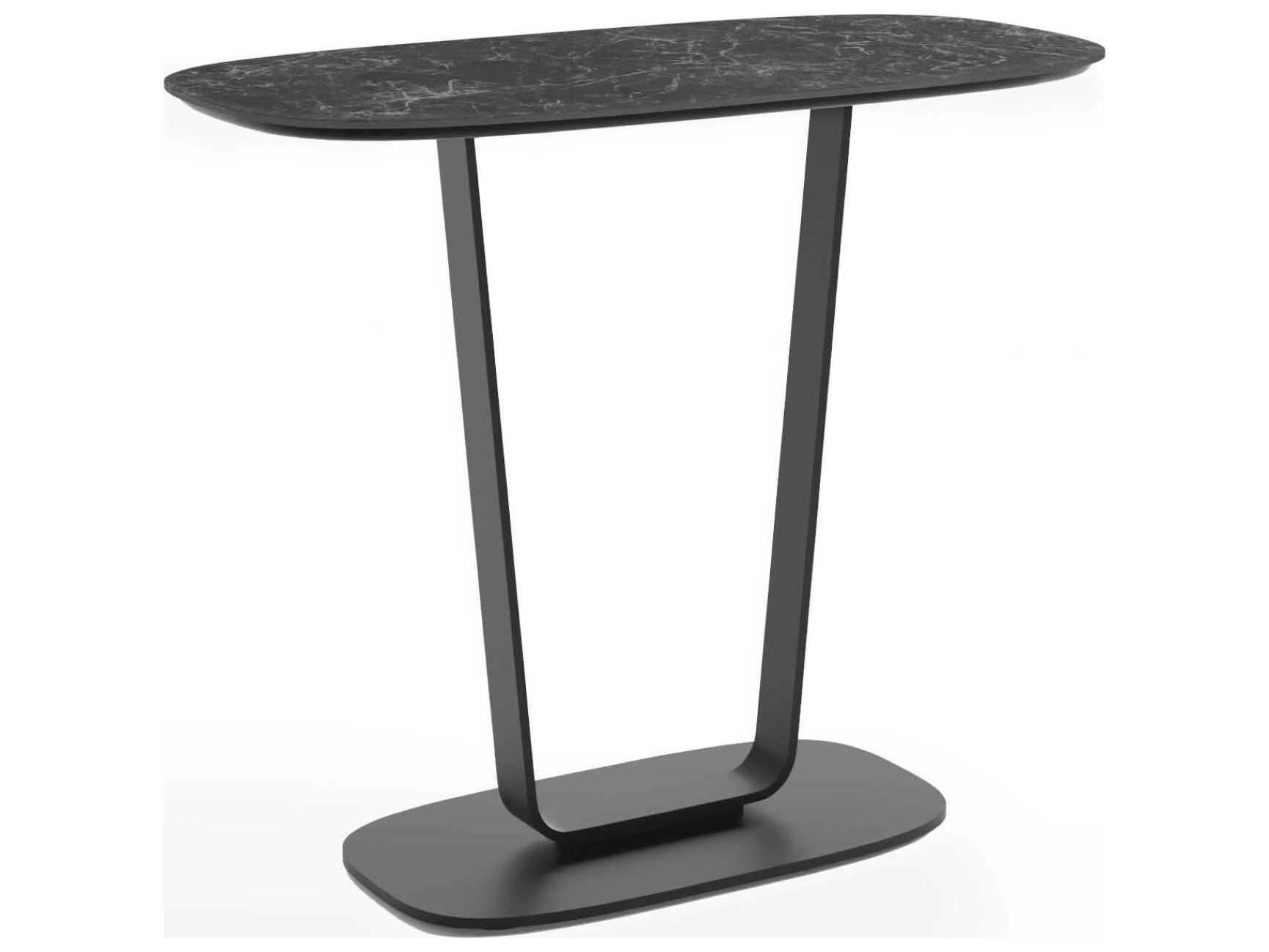 BDI Cloud 9 Rectangular Porcelain Nimbus Black End Table