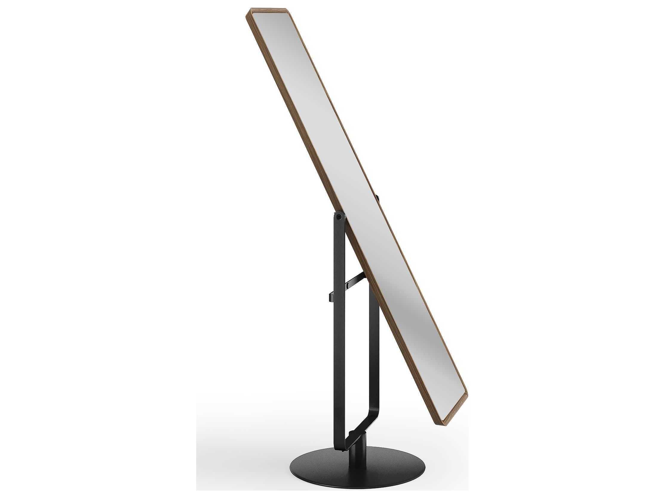 BDI Continuum Cheval Natural Walnut Clear Rectangular Floor Mirror