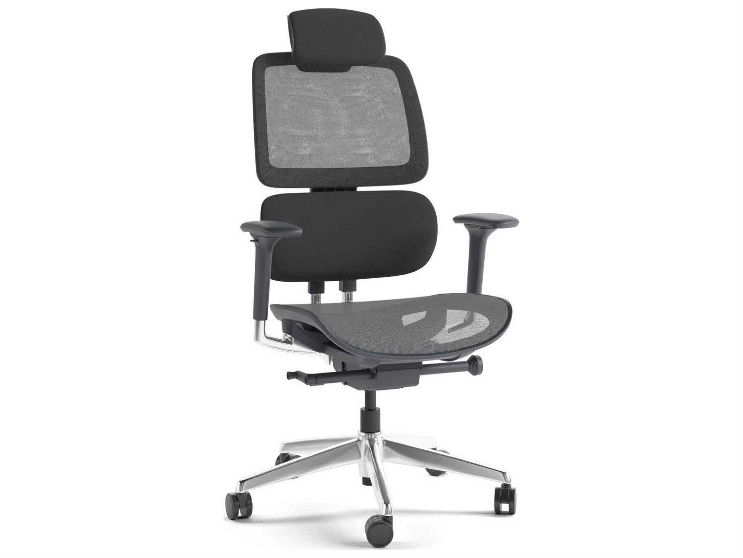 BDI Voca Black Mesh Adjustable Ergonomic Swivel Computer Office Chair