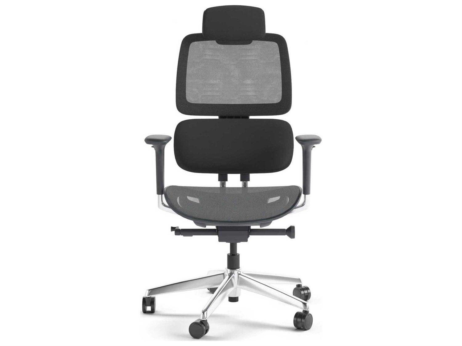 BDI Voca Black Mesh Adjustable Ergonomic Swivel Computer Office Chair
