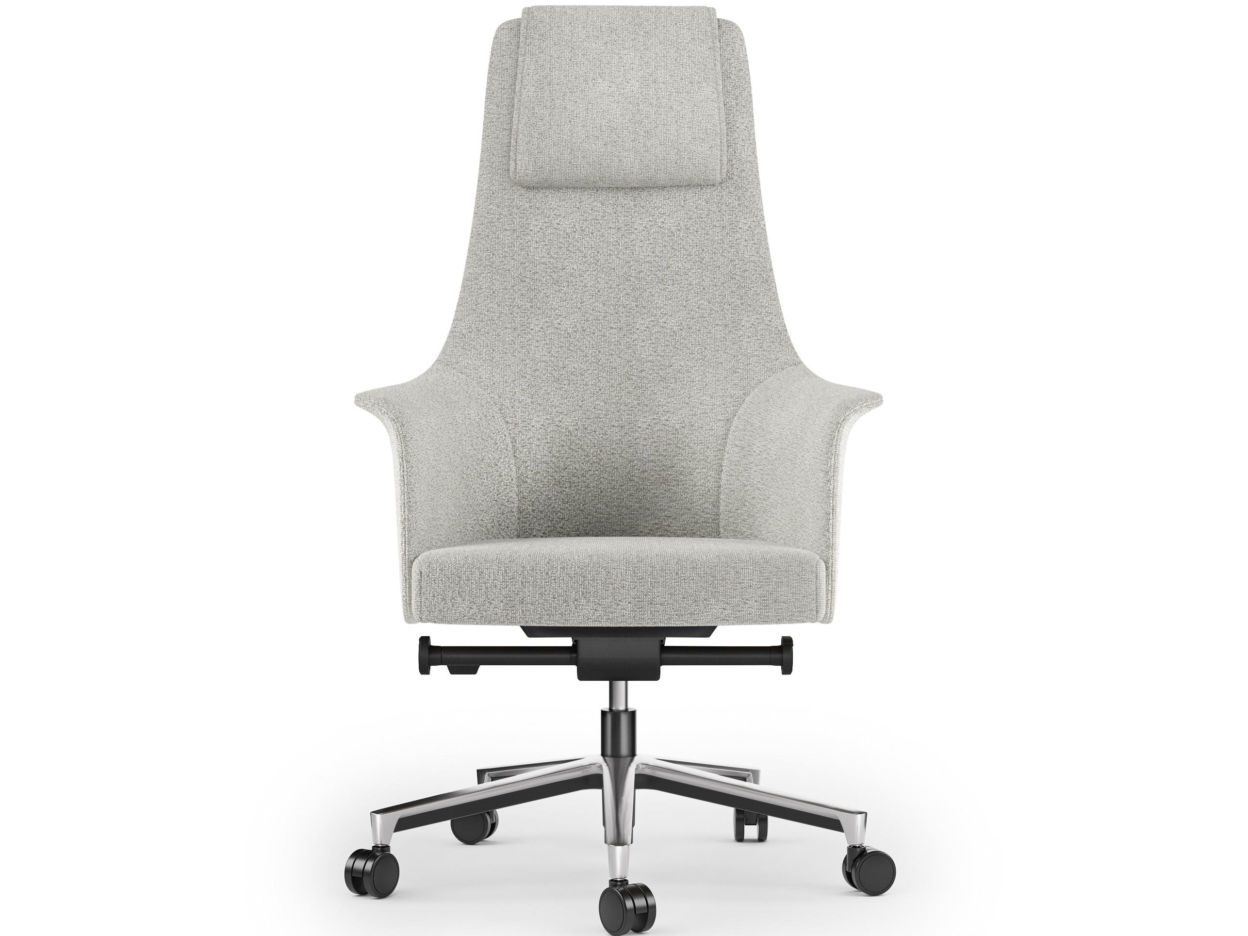 BDI Bolo Beige Upholstered Adjustable Ergonomic Swivel Executive Desk Chair