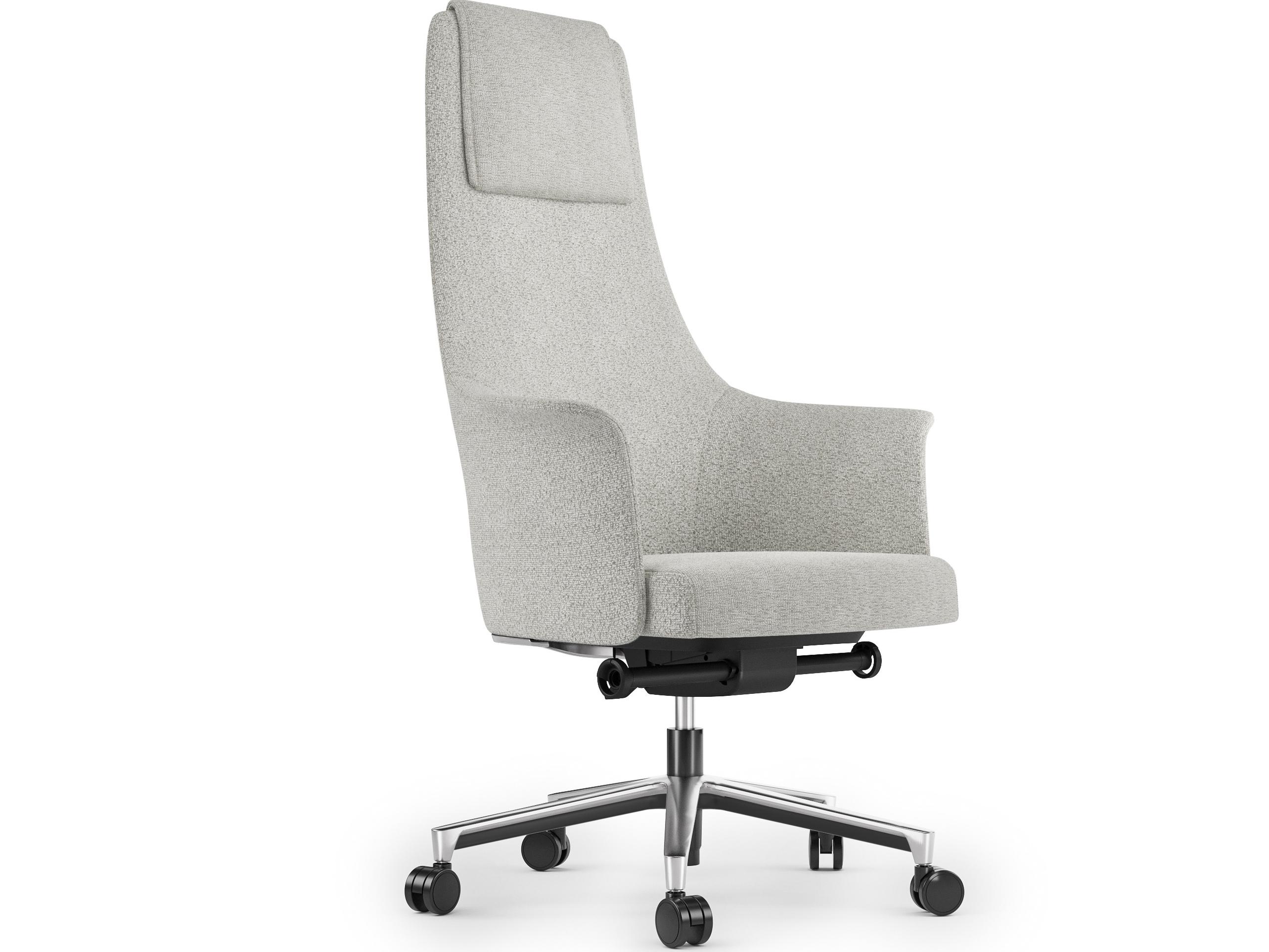 BDI Bolo Beige Upholstered Adjustable Ergonomic Swivel Executive Desk Chair