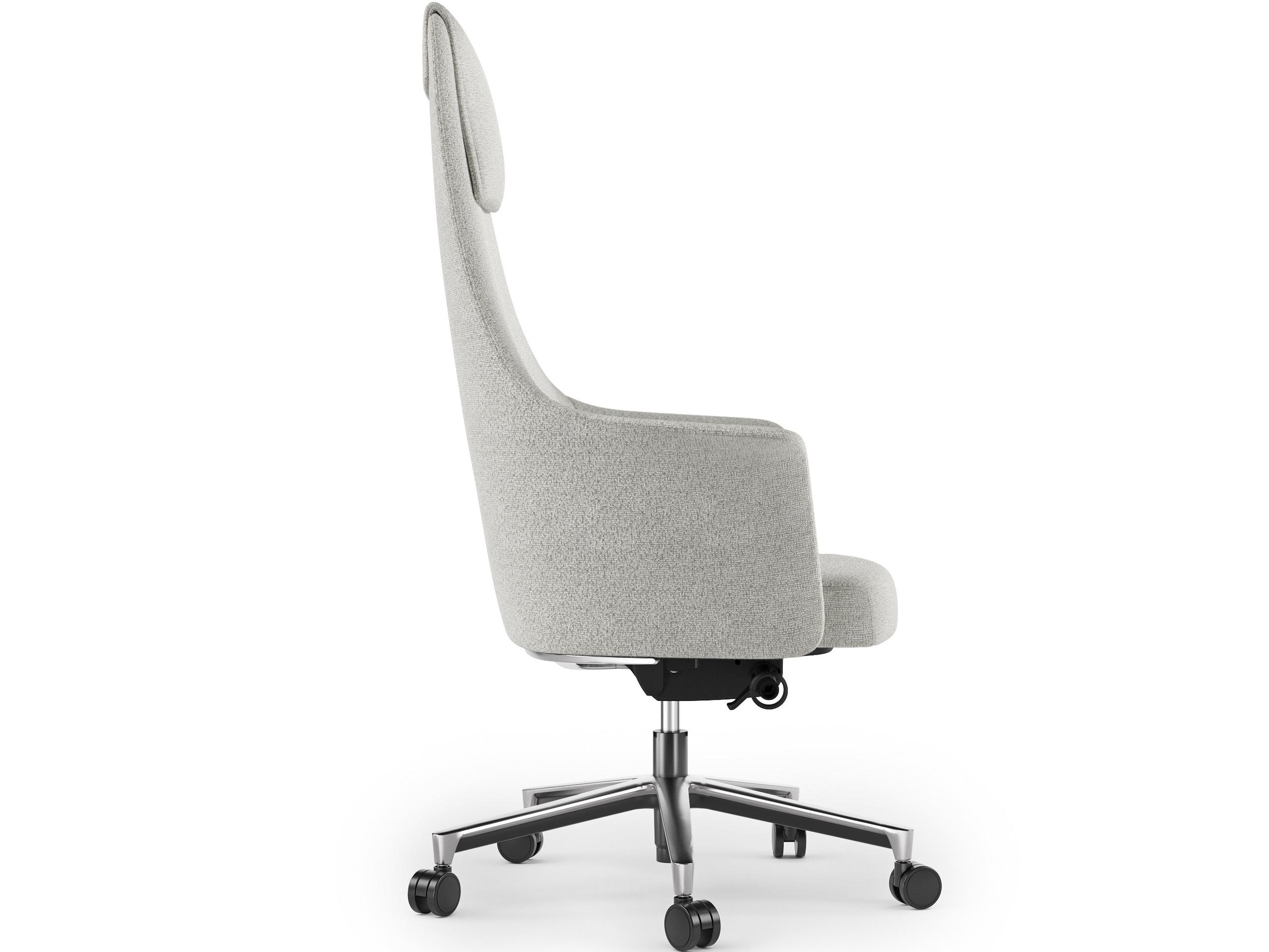 BDI Bolo Beige Upholstered Adjustable Ergonomic Swivel Executive Desk Chair