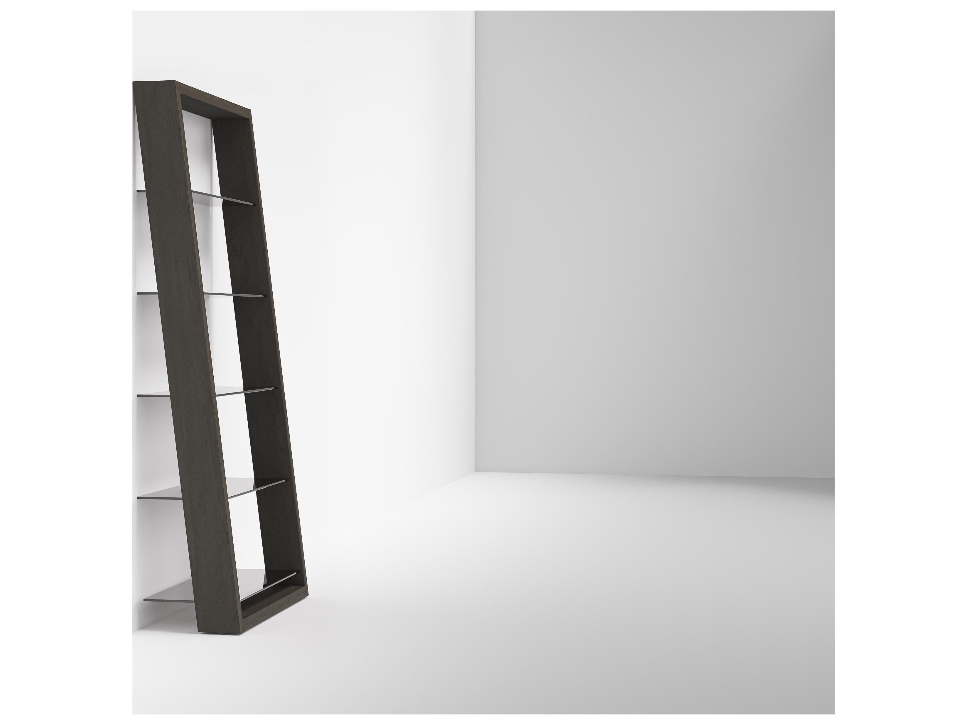 BDI Eileen Charcoal Stained Ash Grey Bookcase