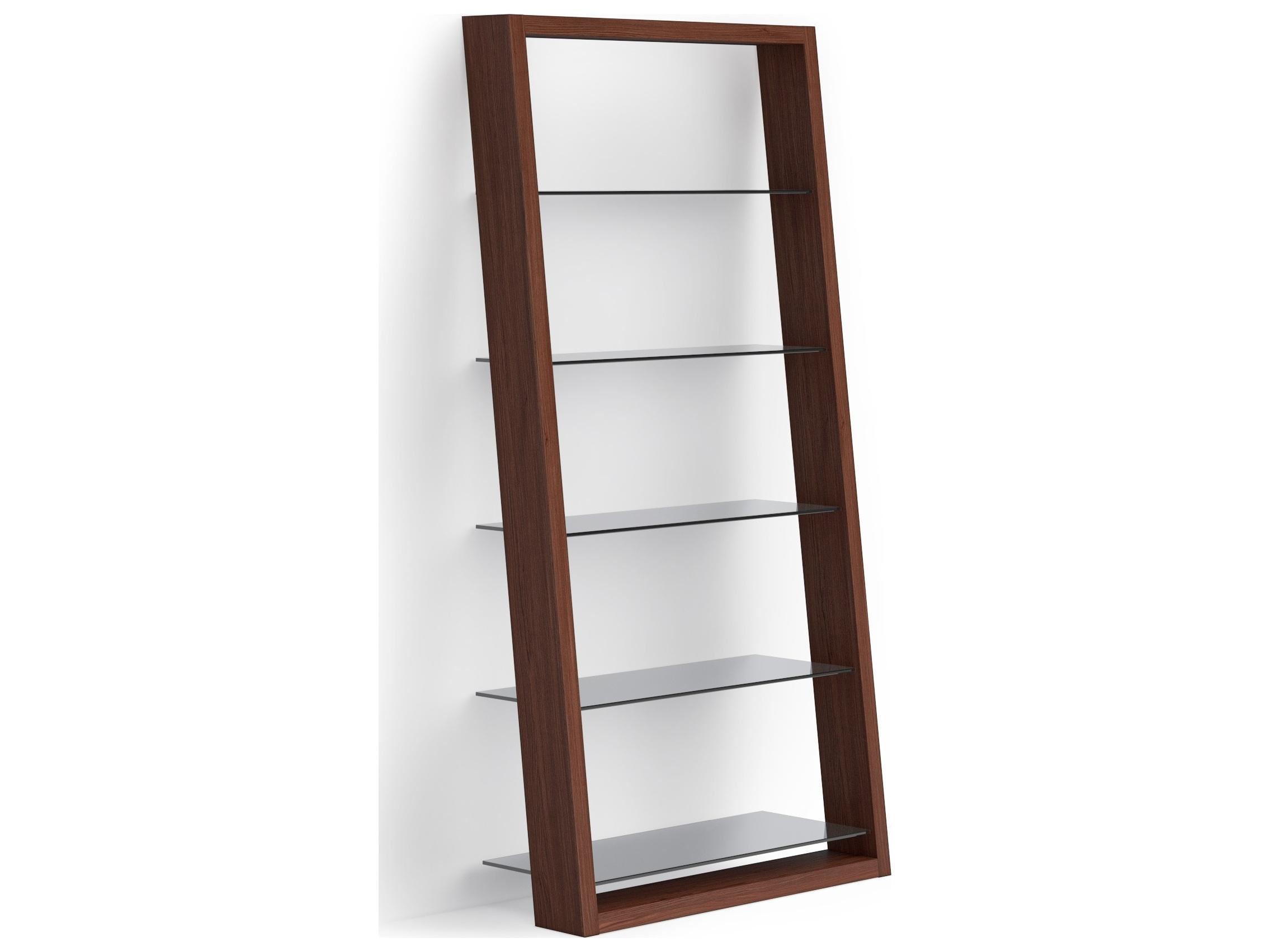BDI Eileen Chocolate Stained Walnut Grey Bookcase