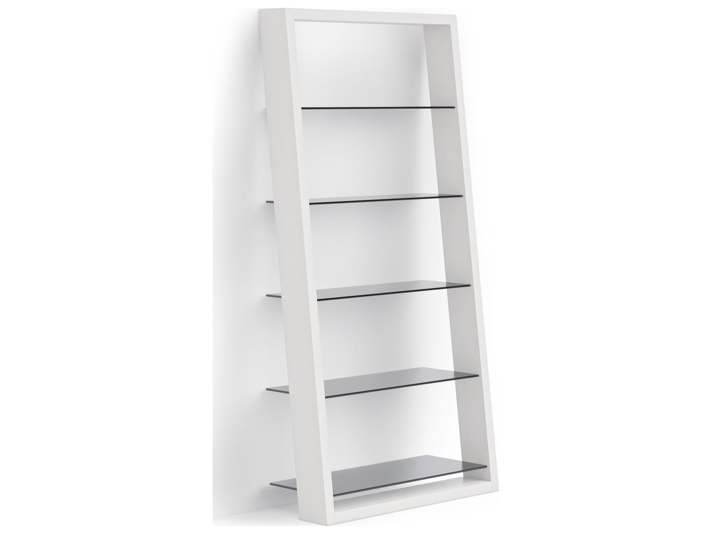 BDI Eileen Satin White Grey Bookcase