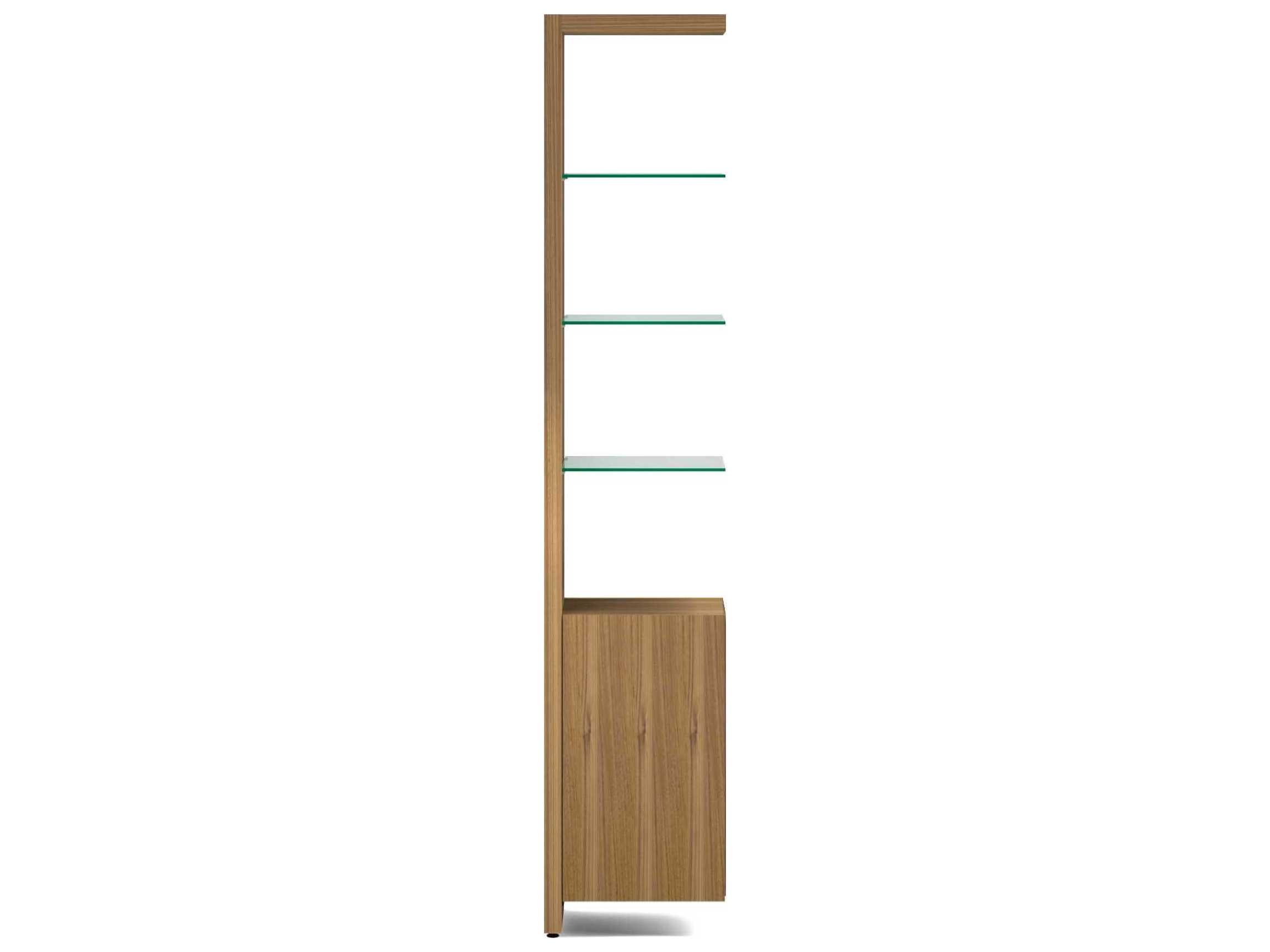 BDI Linea Shelf Natural Walnut Bookcase