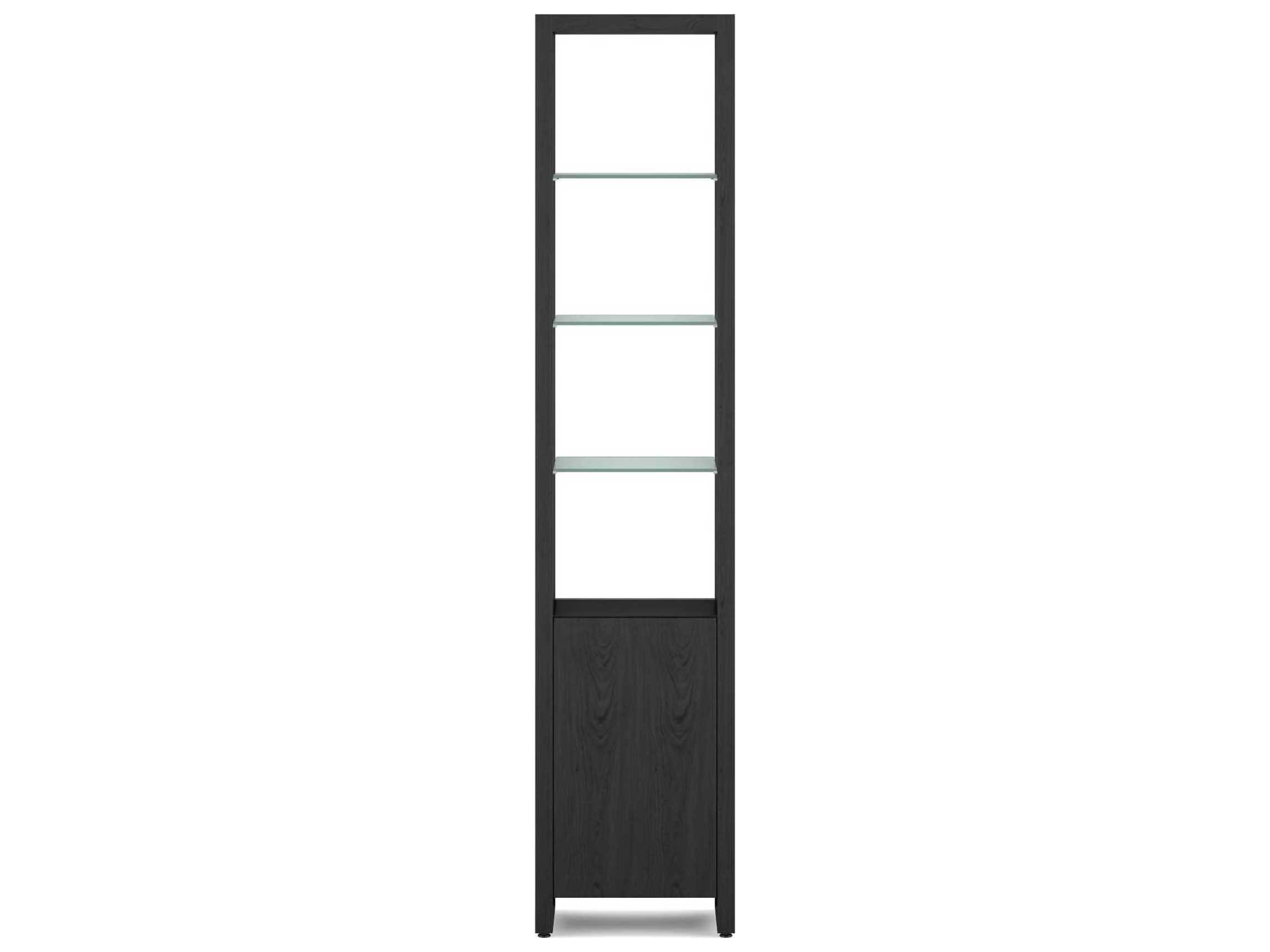 BDI Linea Shelf Charcoal Stained Ash Bookcase