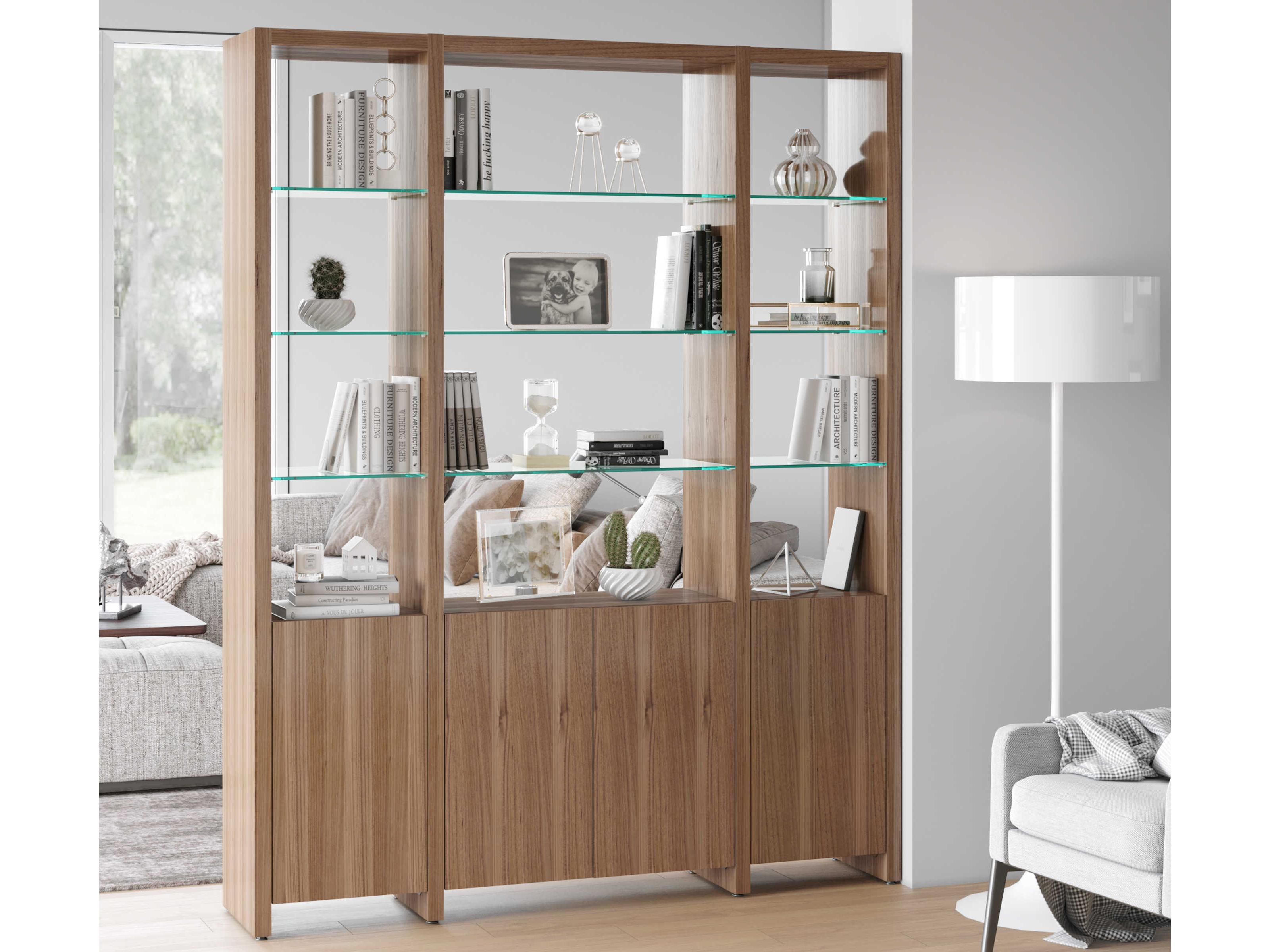 BDI Linea Shelf Natural Walnut Bookcase