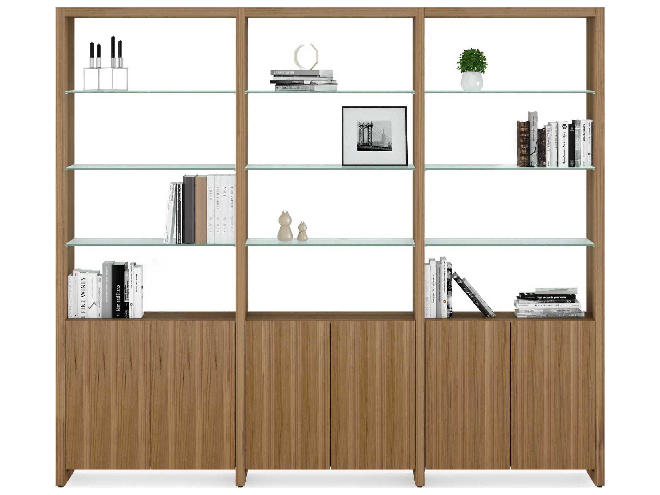 BDI Linea Shelf Natural Walnut Bookcase