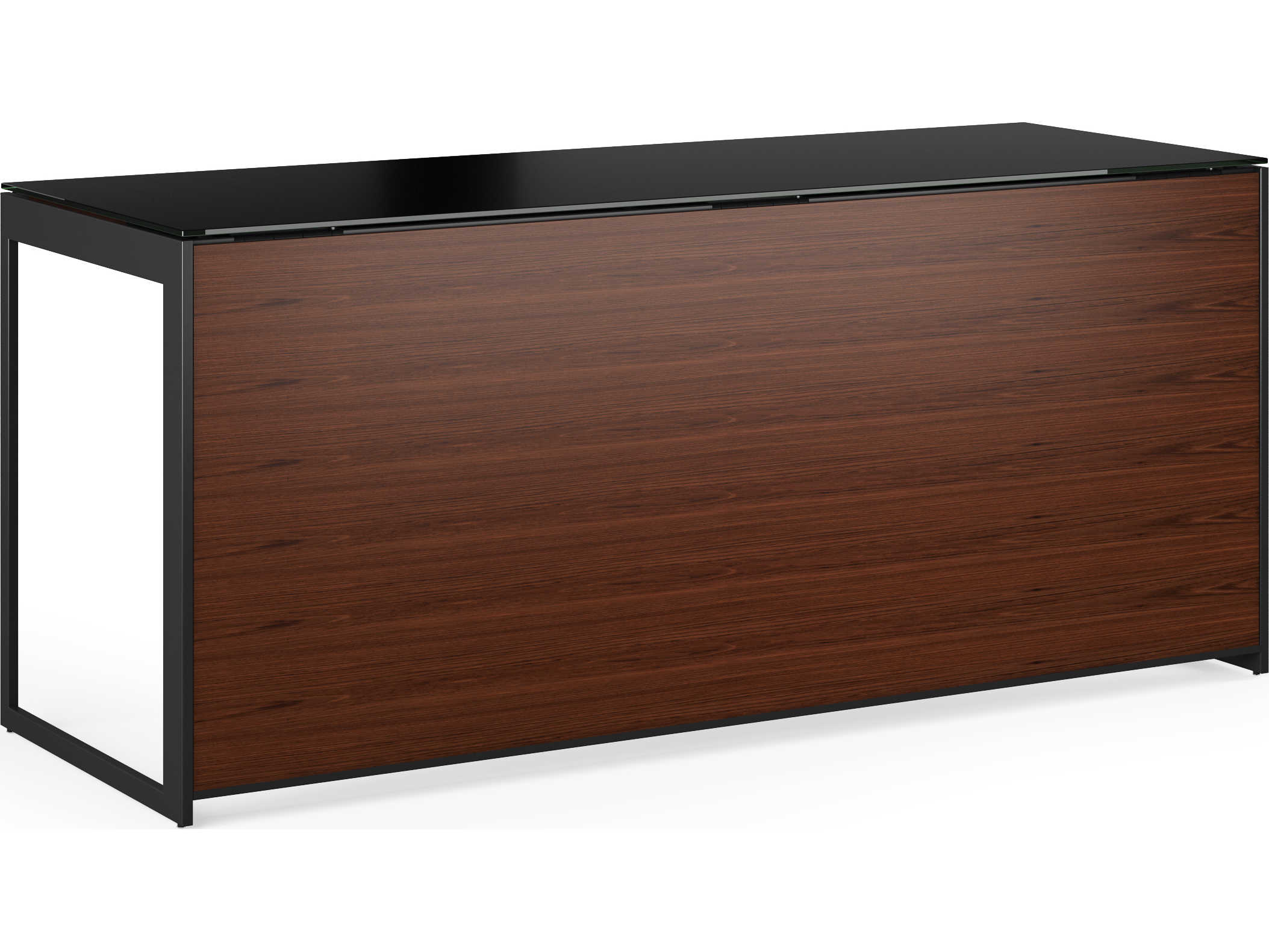 BDI Sequel Chocolate Stained Walnut Black Brown Wood Secretary Desk