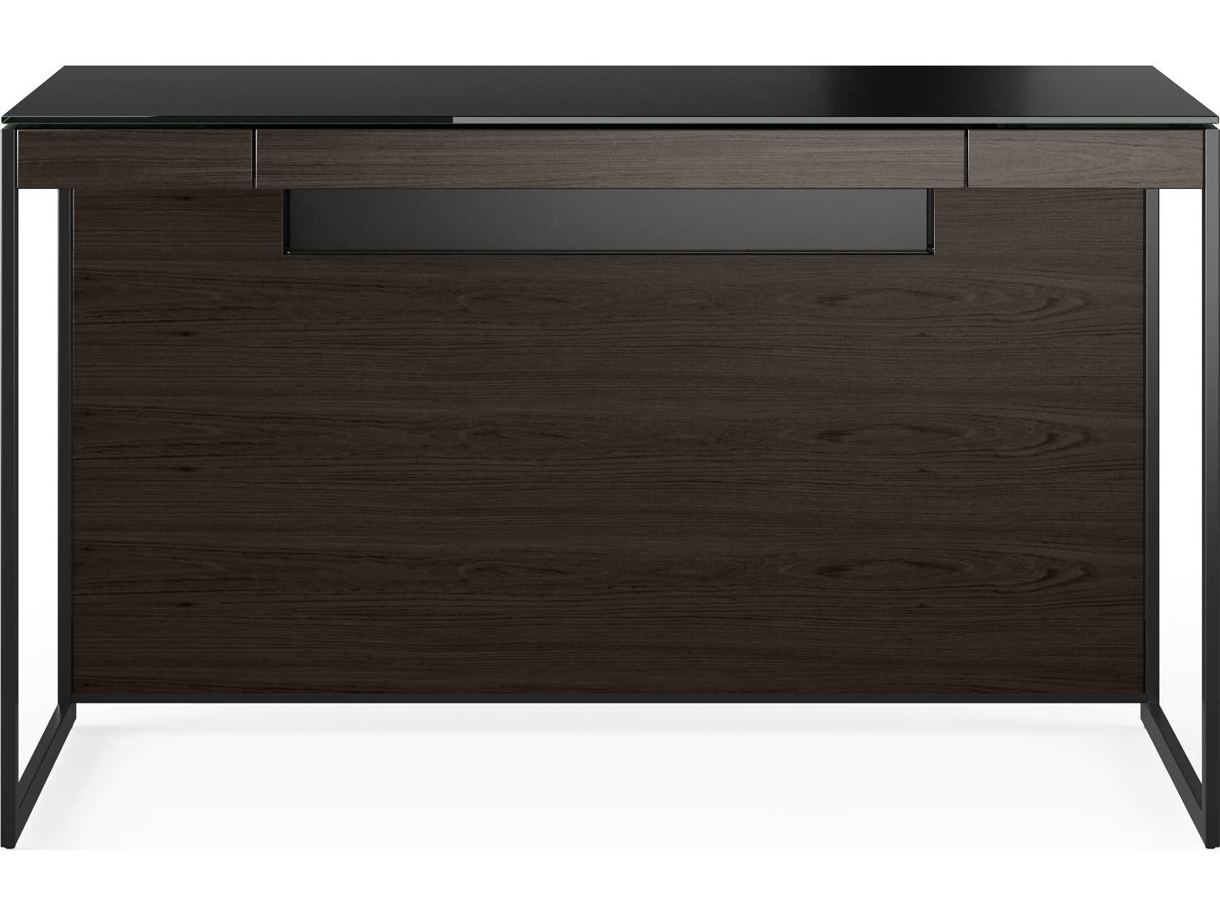 BDI Sequel Charcoal Stained Ash Black Brown Hardwood Secretary Desk