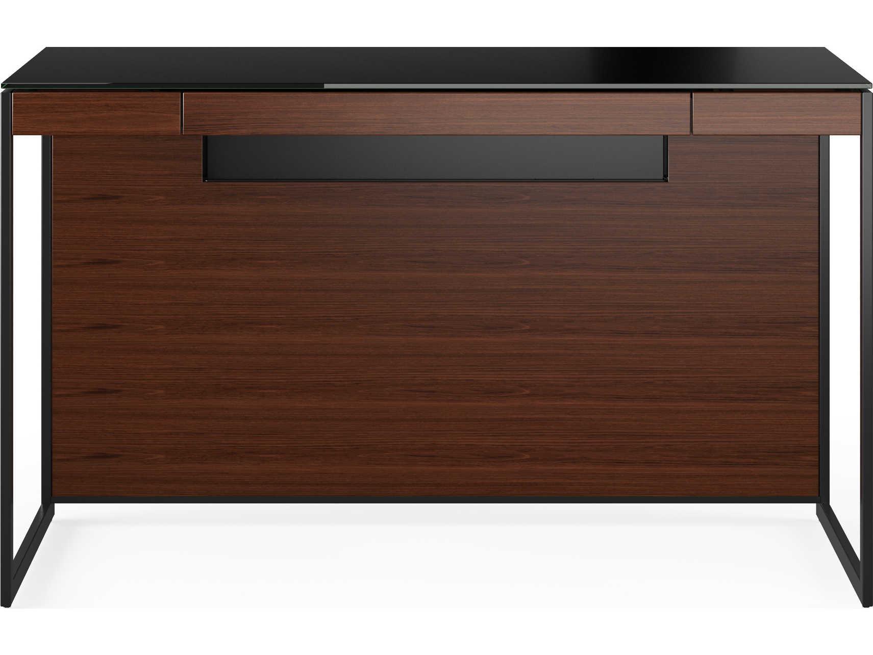 BDI Sequel Chocolate Stained Walnut Black Brown Hardwood Secretary Desk