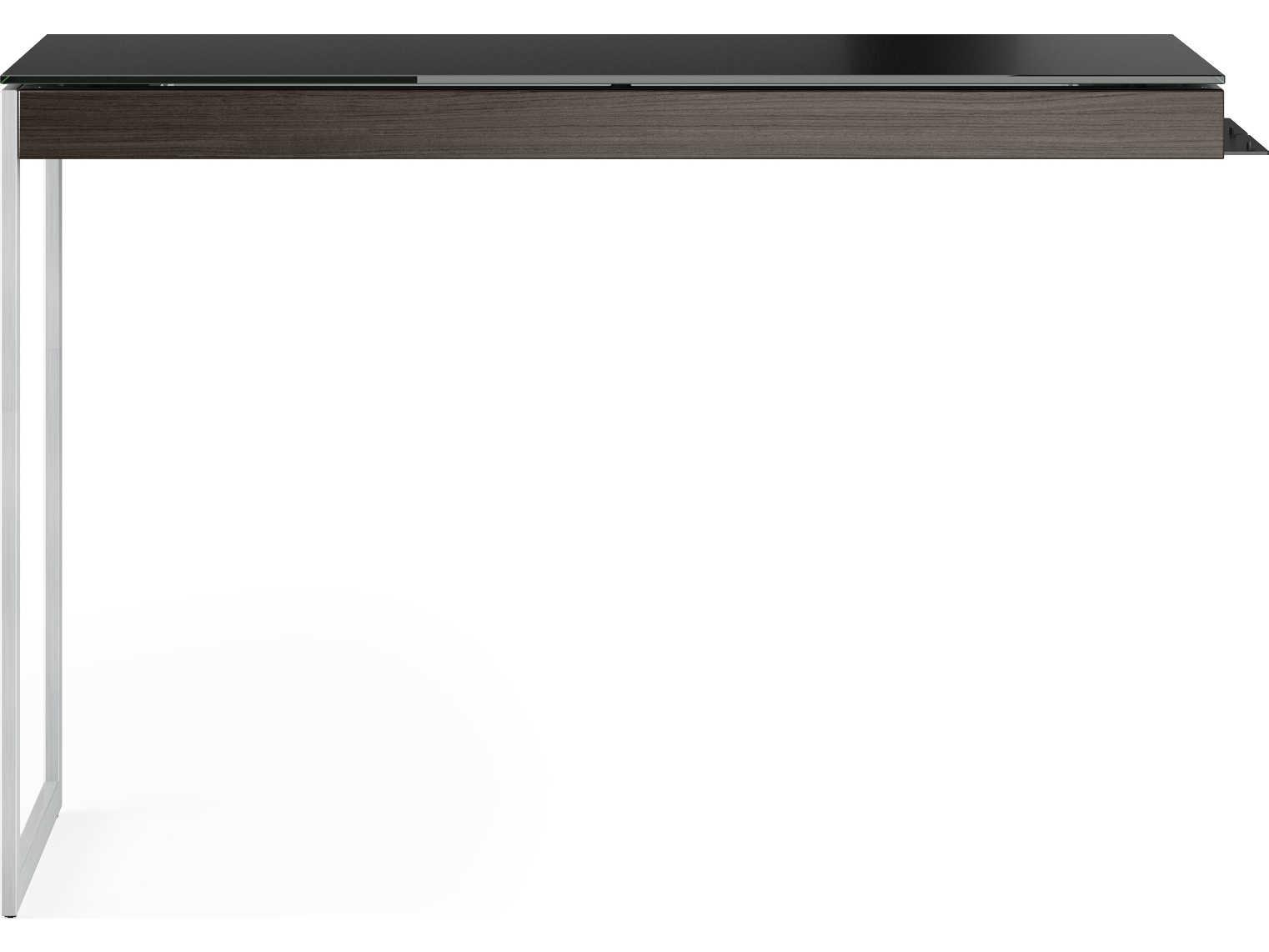 BDI Sequel Black, Charcoal Stained & Satin Nickel Ash Return Desk