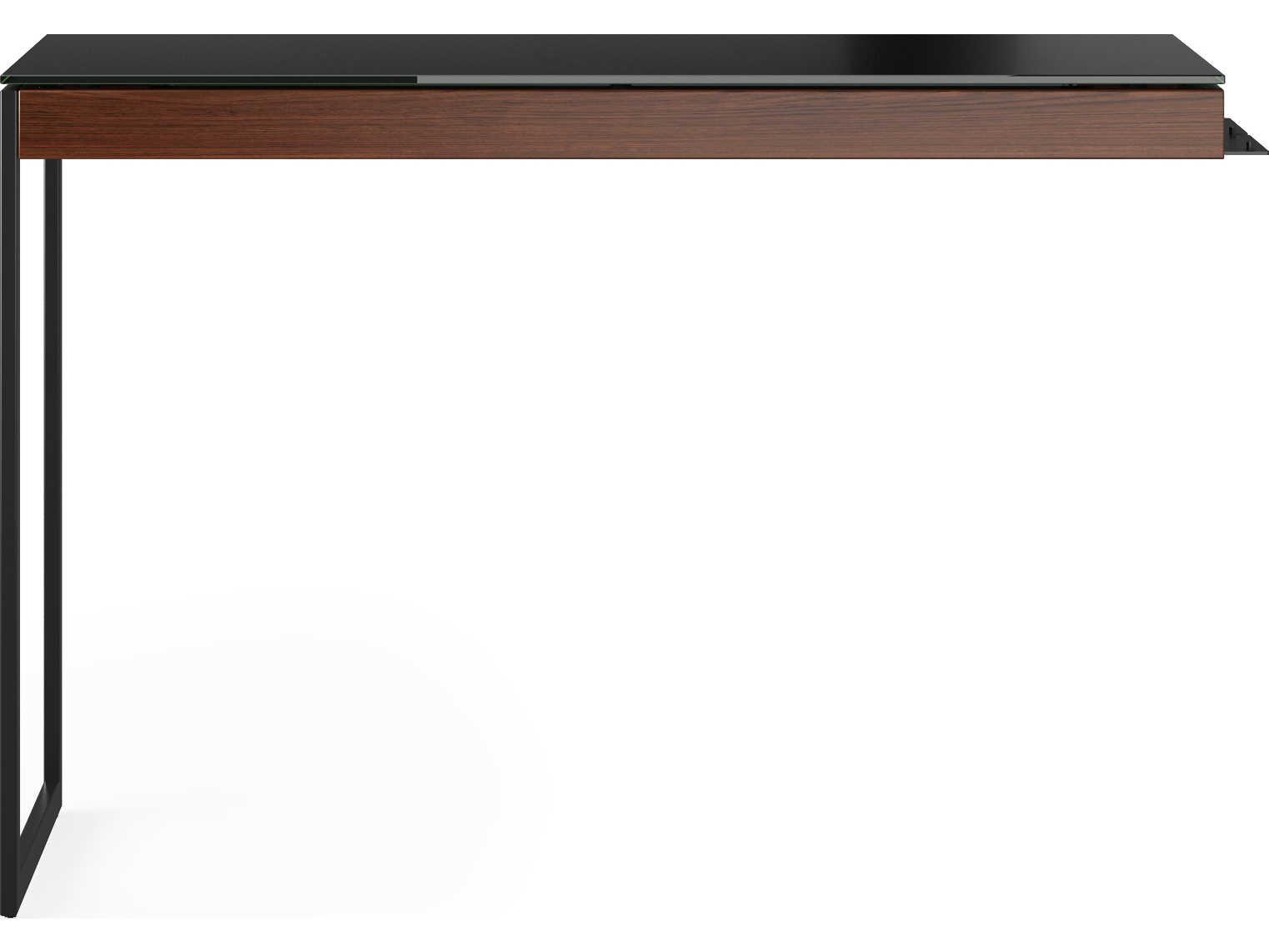 BDI Sequel-20 Chocolate Stained Walnut / Black Return Desk