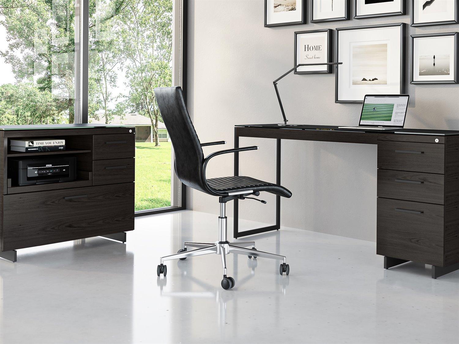 BDI Sequel Charcoal Stained Ash Black File Cabinet