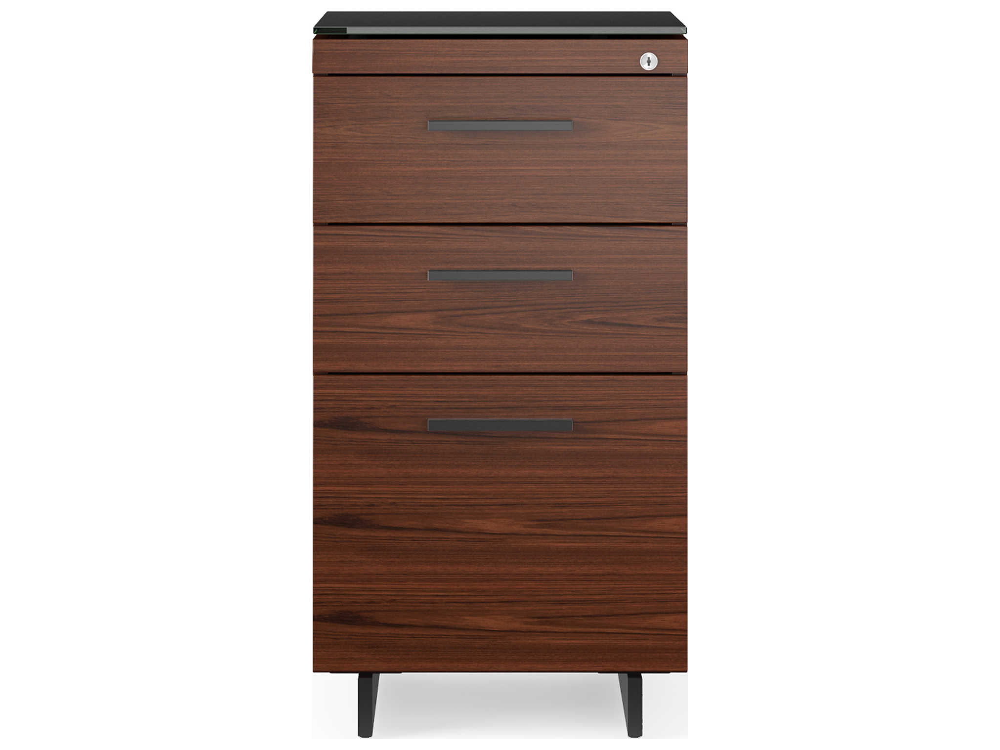 BDI Sequel Chocolate Stained Walnut Black File Cabinet