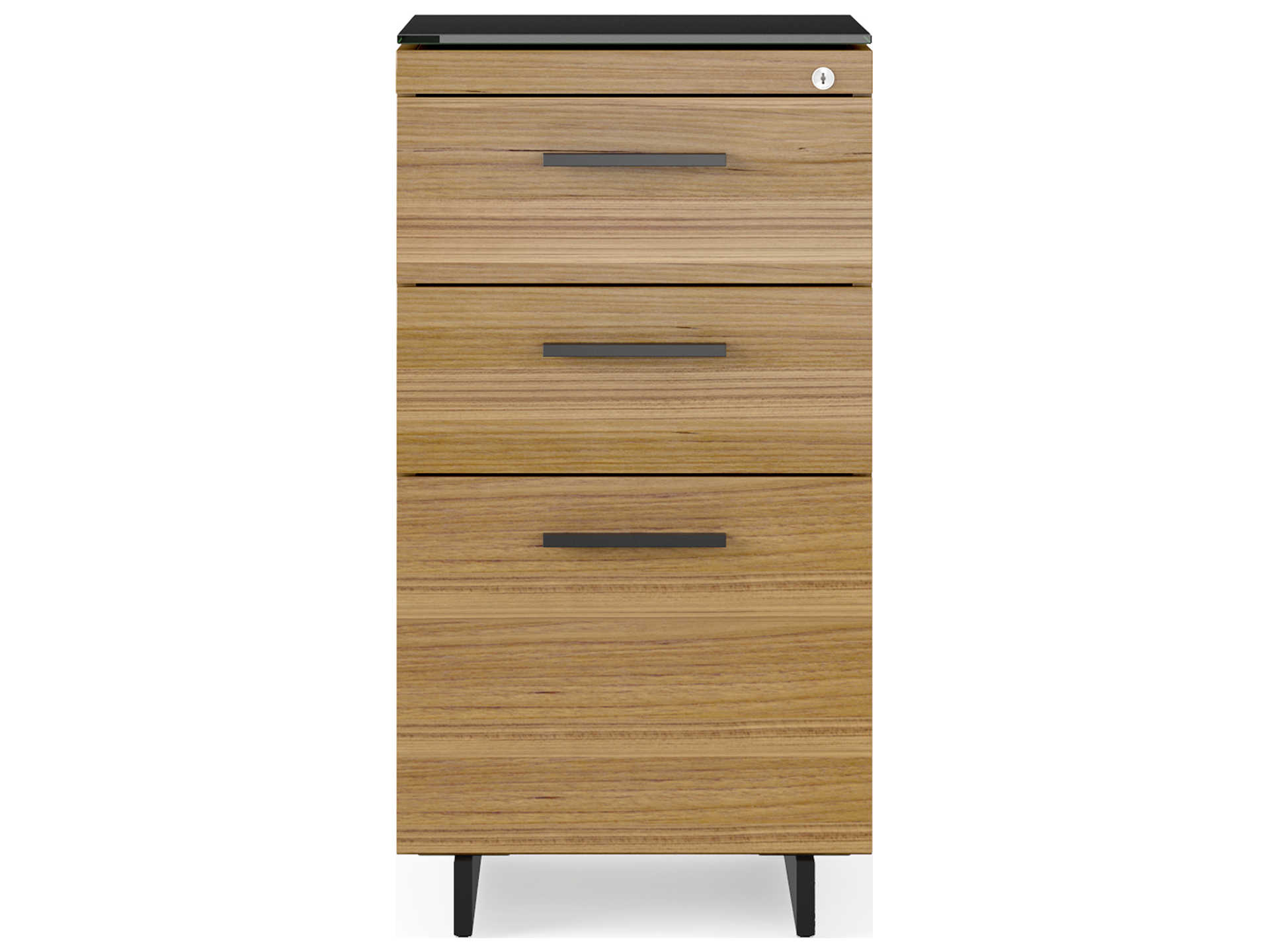 BDI Sequel Natural Walnut Black File Cabinet